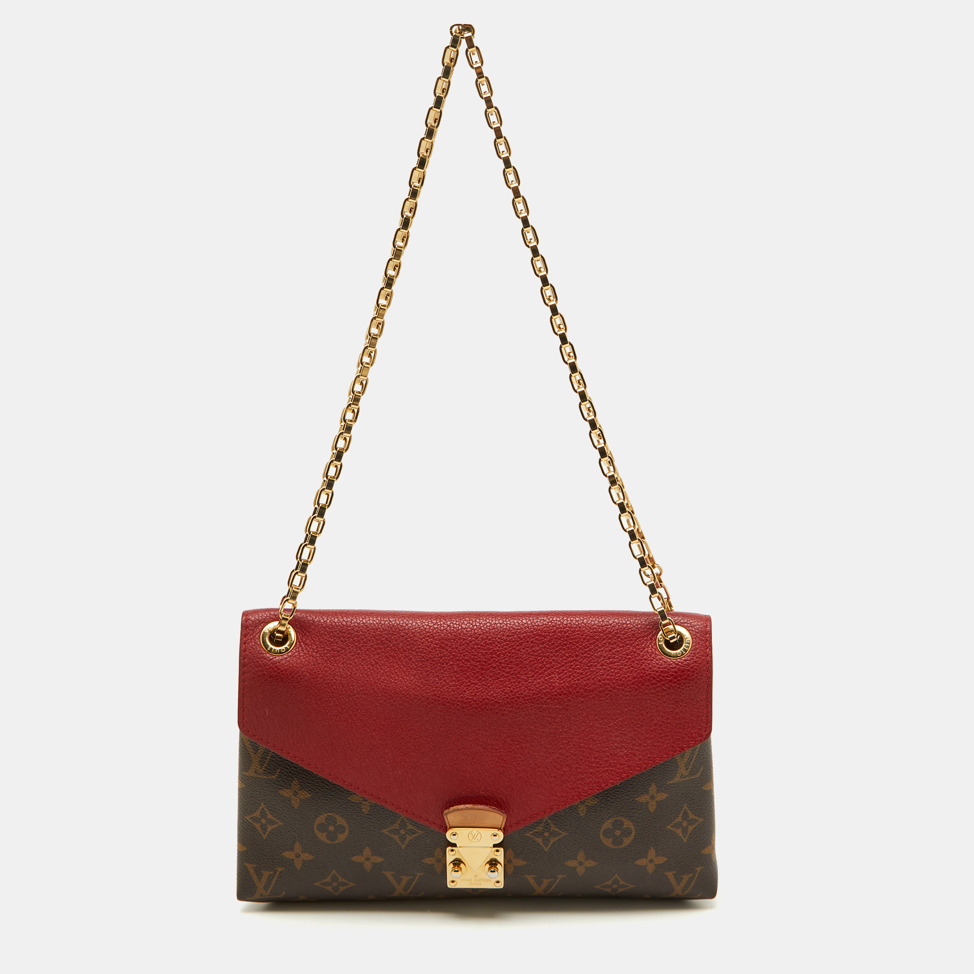 

Louis Vuitton Cerise Monogram Canvas and Leather Pallas Chain Bag, Brown