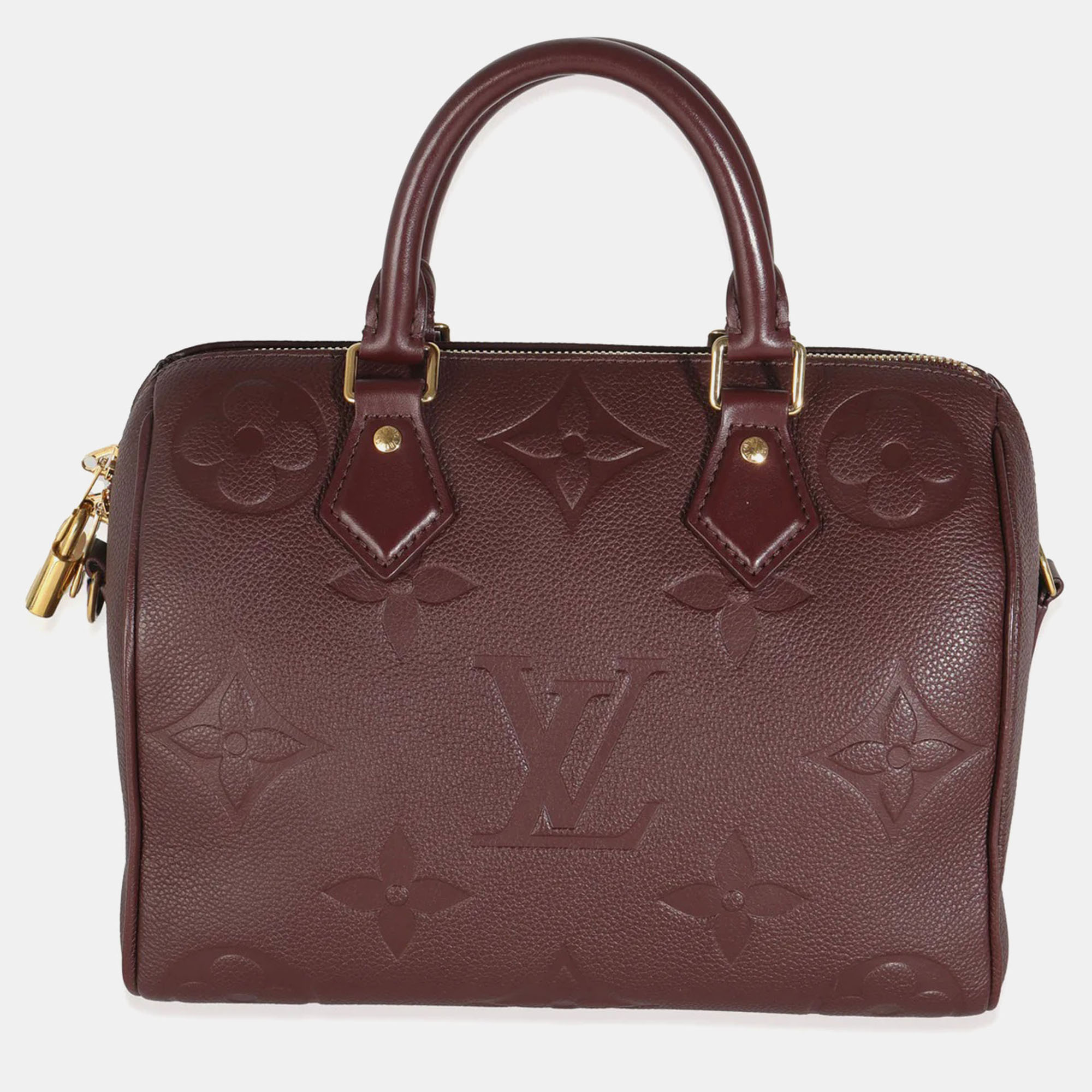 

Louis Vuitton Wine Monogram Giant Empreinte Speedy Bandouliere 25, Burgundy