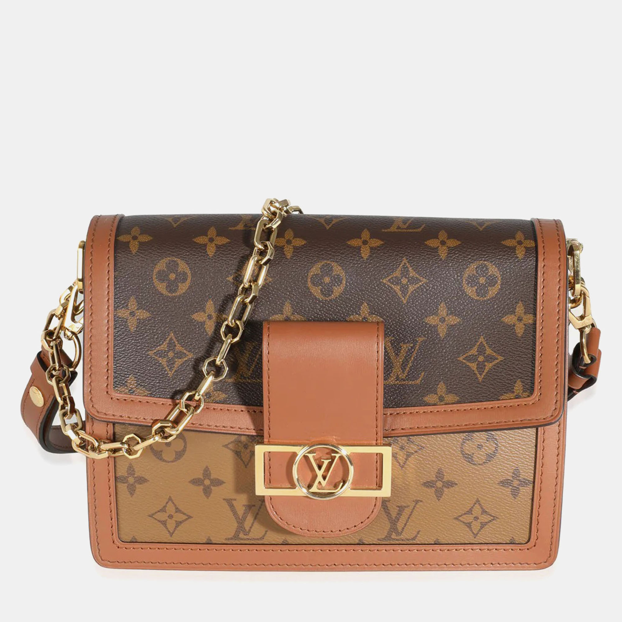 

Louis Vuitton Reverse Monogram Canvas Dauphine MM, Brown