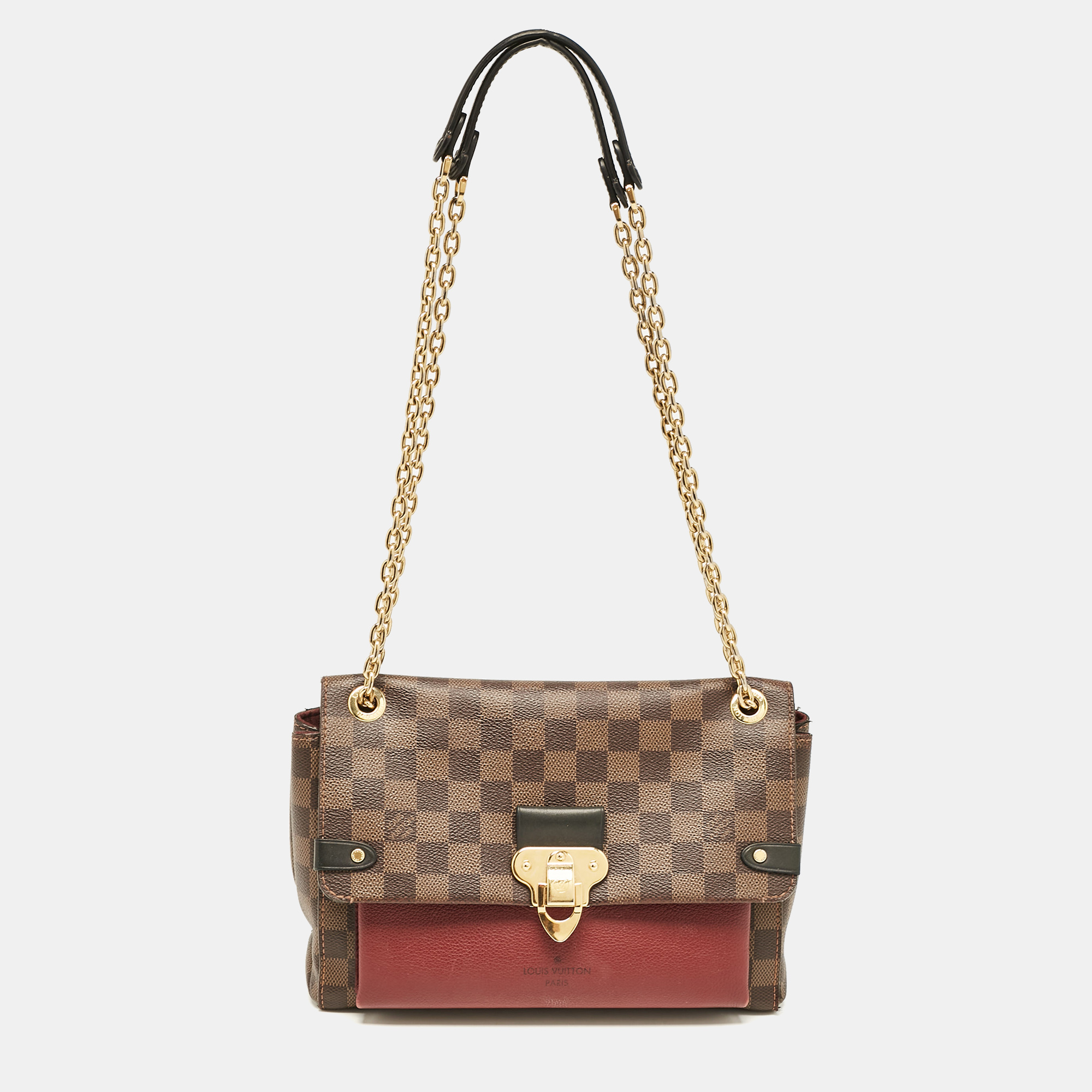 

Louis Vuitton Bordeaux Damier Ebene Canvas Vavin PM Bag, Red