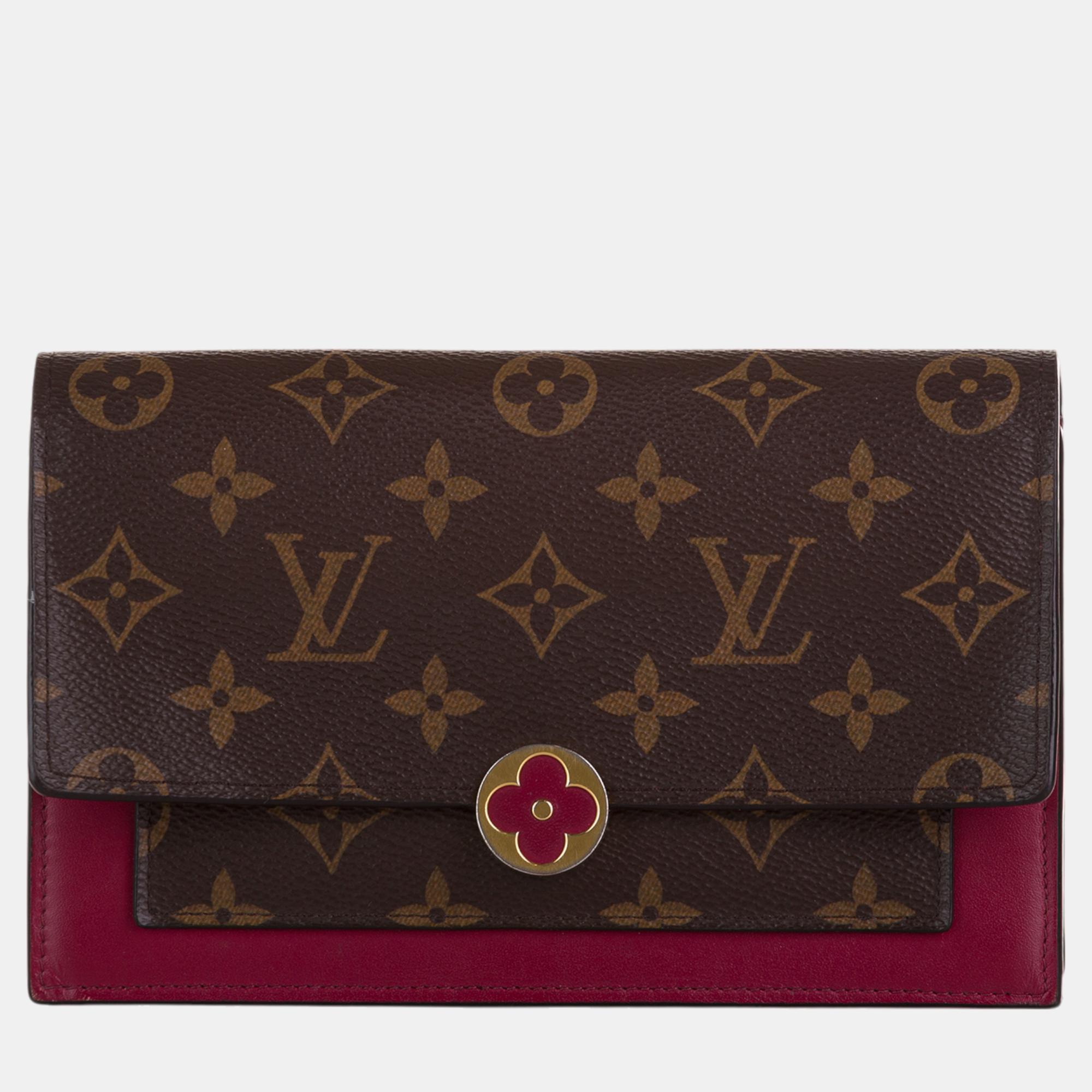 

Louis Vuitton Brown Monogram Flore Wallet On Chain