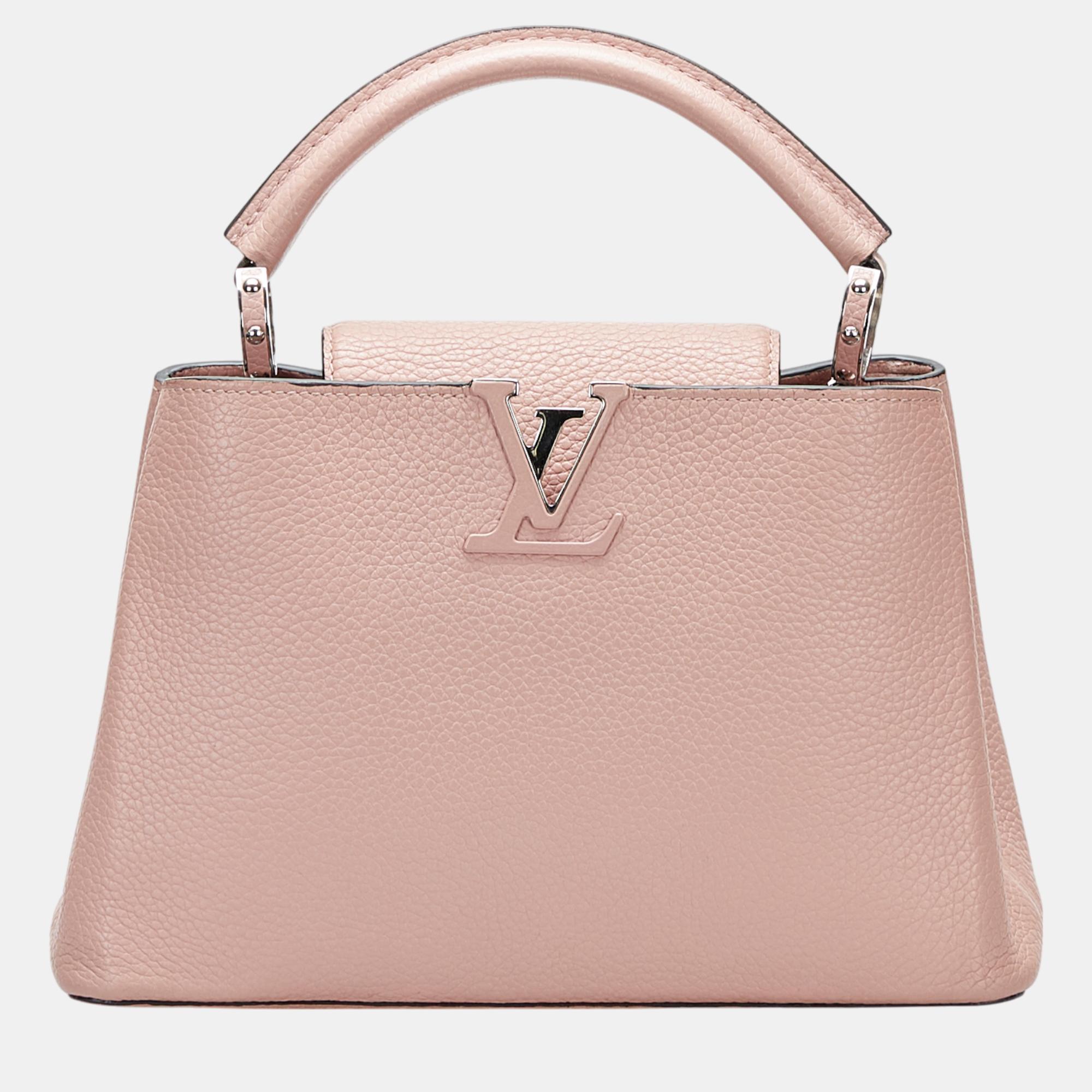 

Louis Vuitton Pink Taurillon Capucines BB