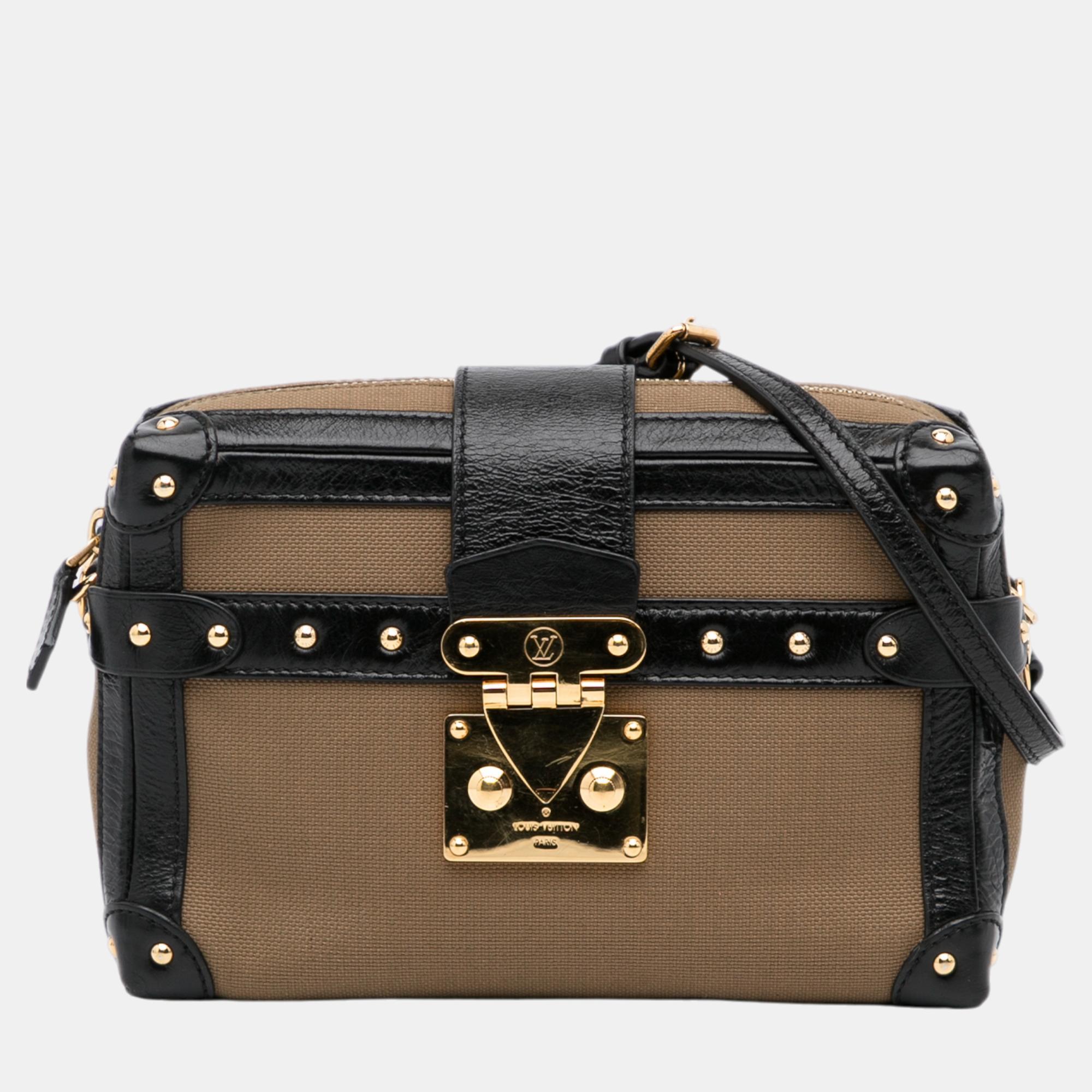 

Louis Vuitton Black/Brown Petite Malle Soft MM