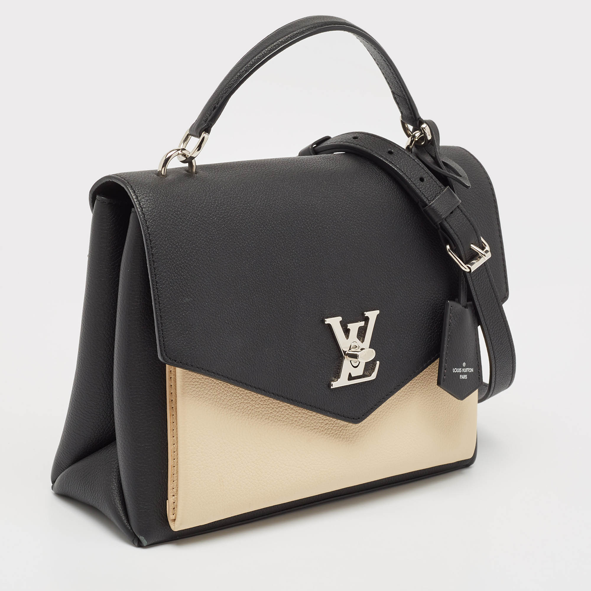 Louis Vuitton Black/Cream Leather Mylockme Bag 