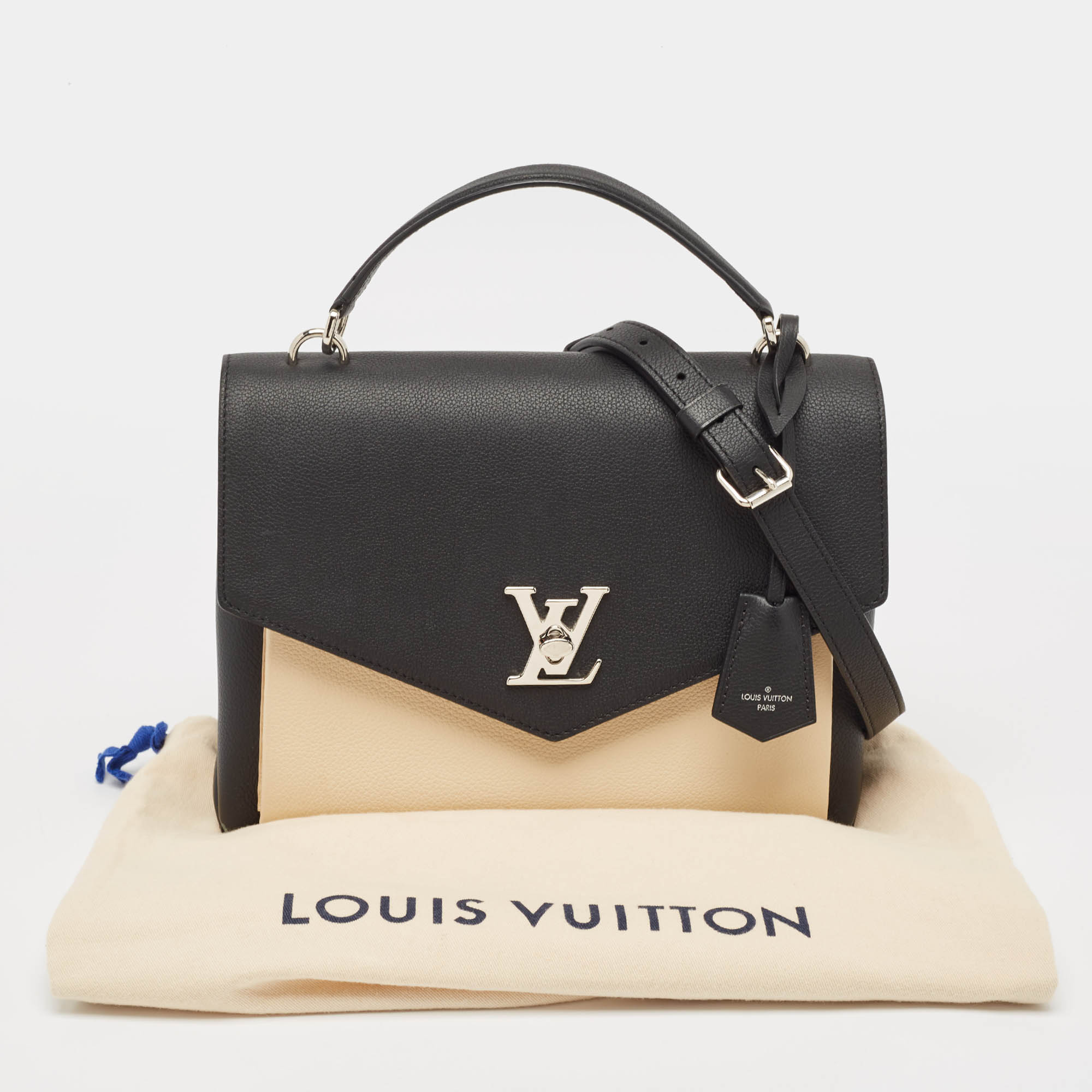 Louis Vuitton Black/Cream Leather Mylockme Bag 