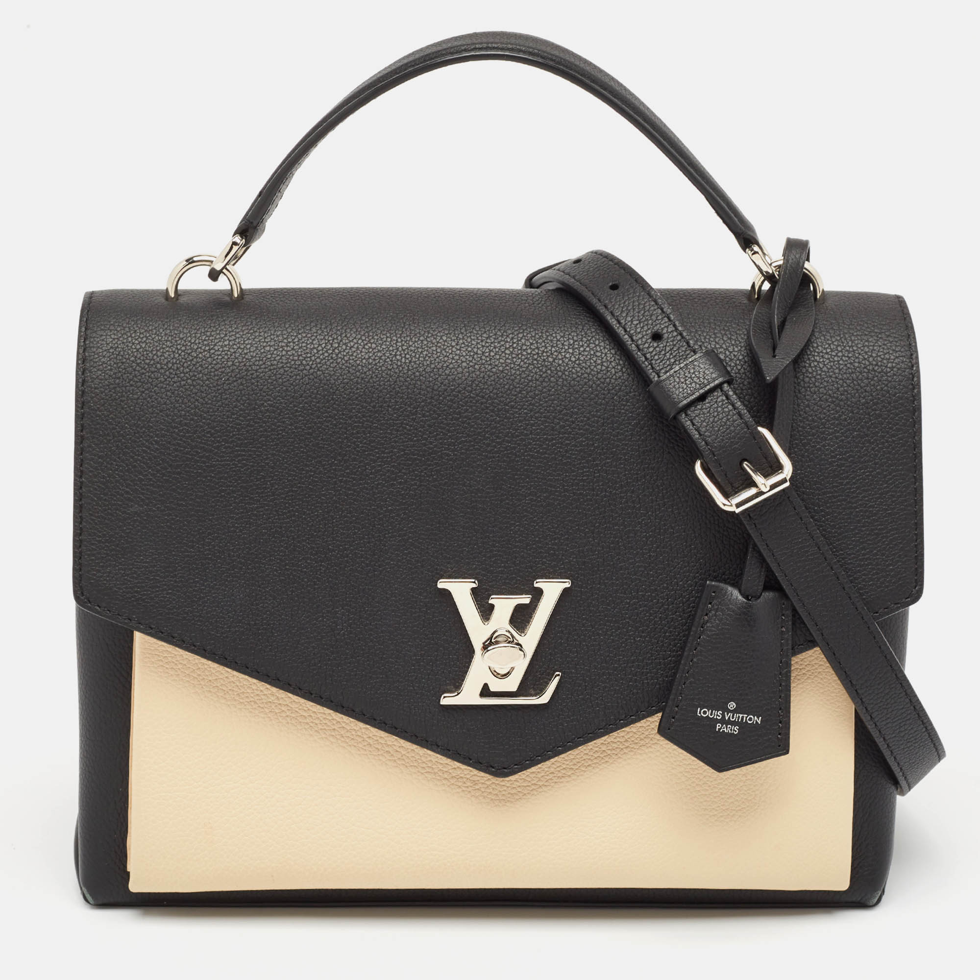 

Louis Vuitton Black/Cream Leather Mylockme Bag