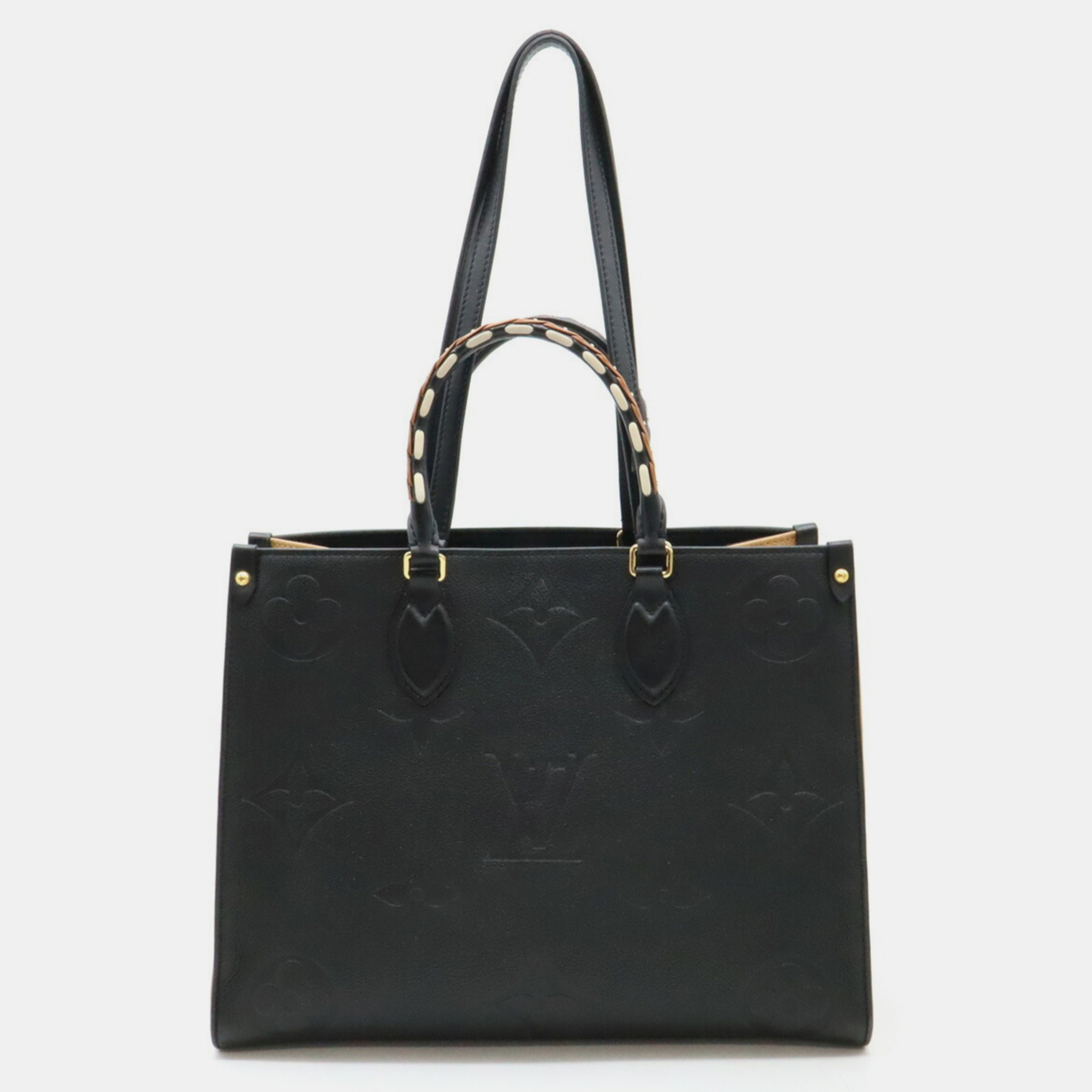 

Louis Vuitton Monogram Empreinte On The Go Mm Tote Bag Handbag, Black