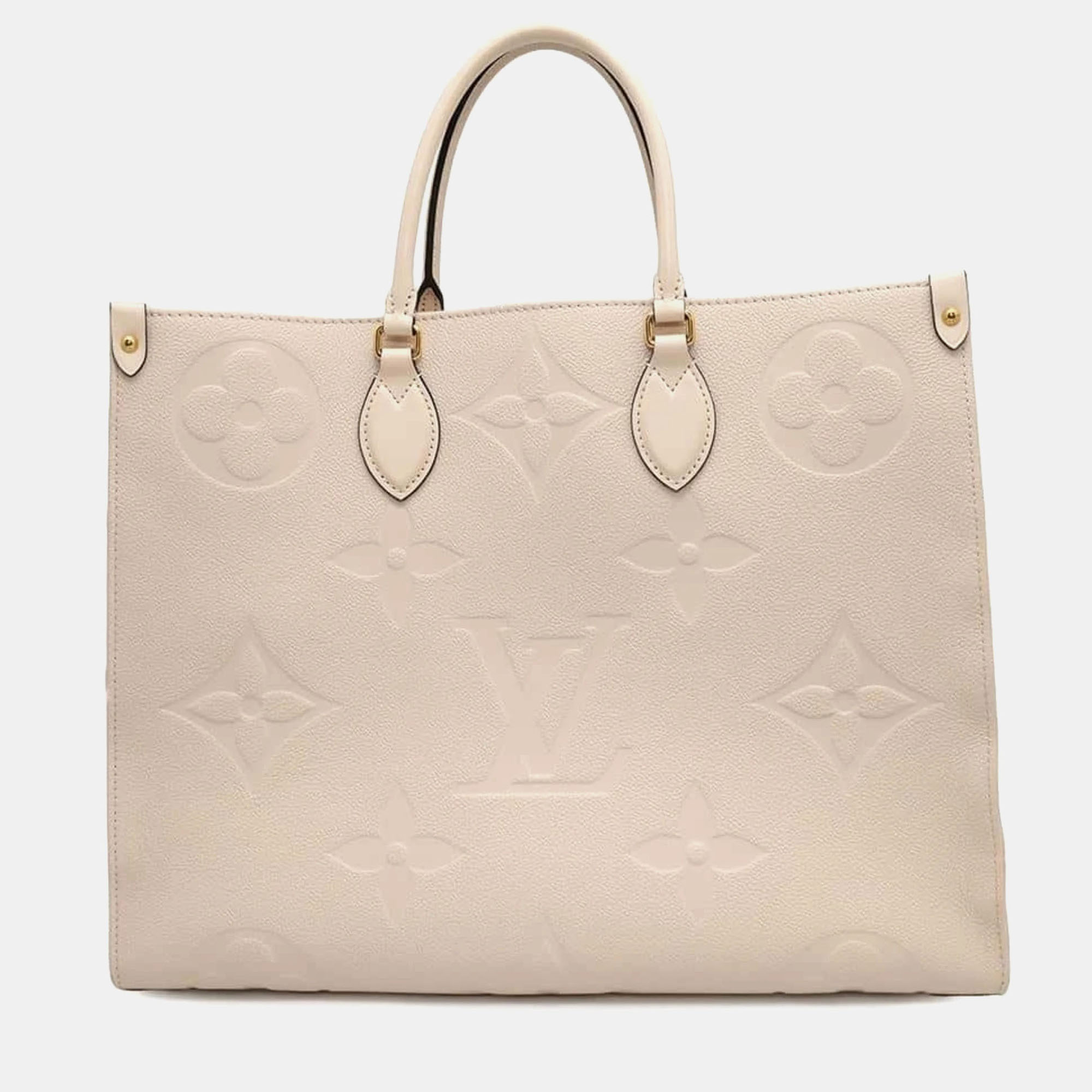 

Louis Vuitton Monogram Empreinte On The Go Gm Tote Bag, Beige