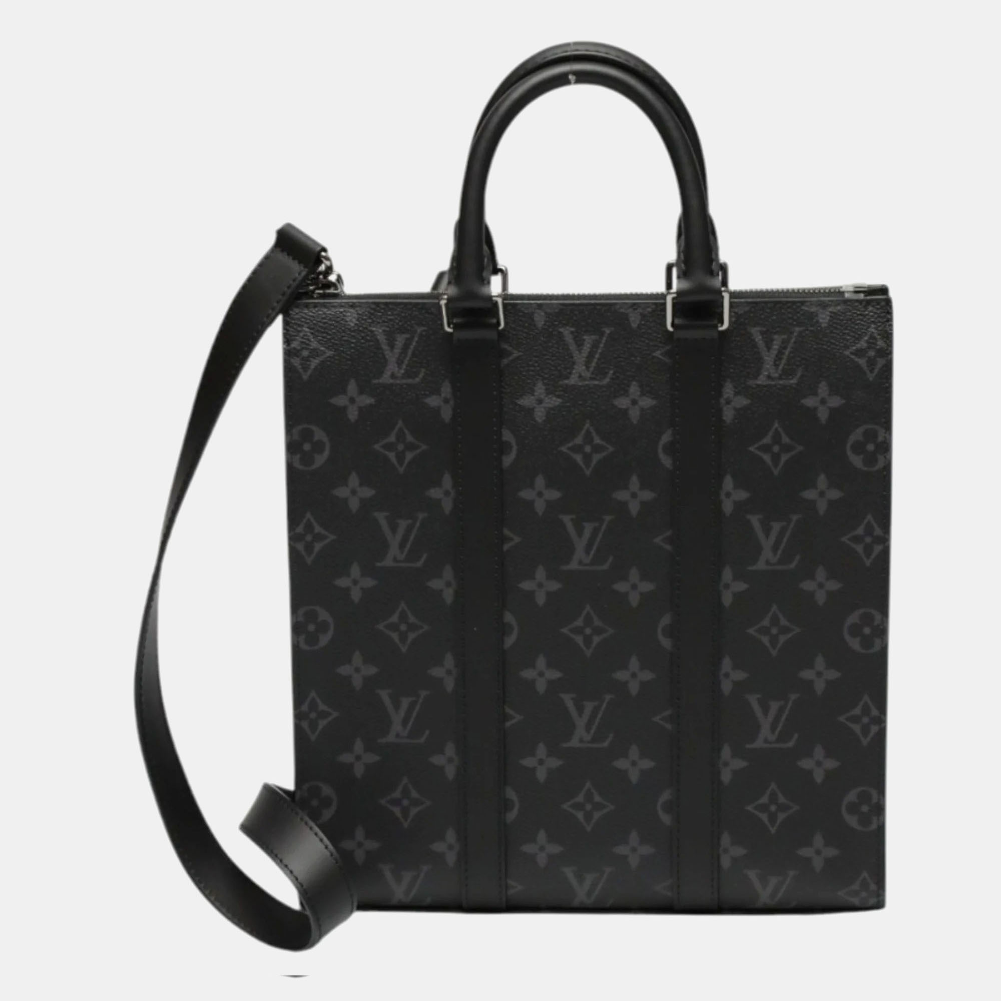 

Louis Vuitton Noir Monogram Eclipse Sac Plat Tote Bag, Black