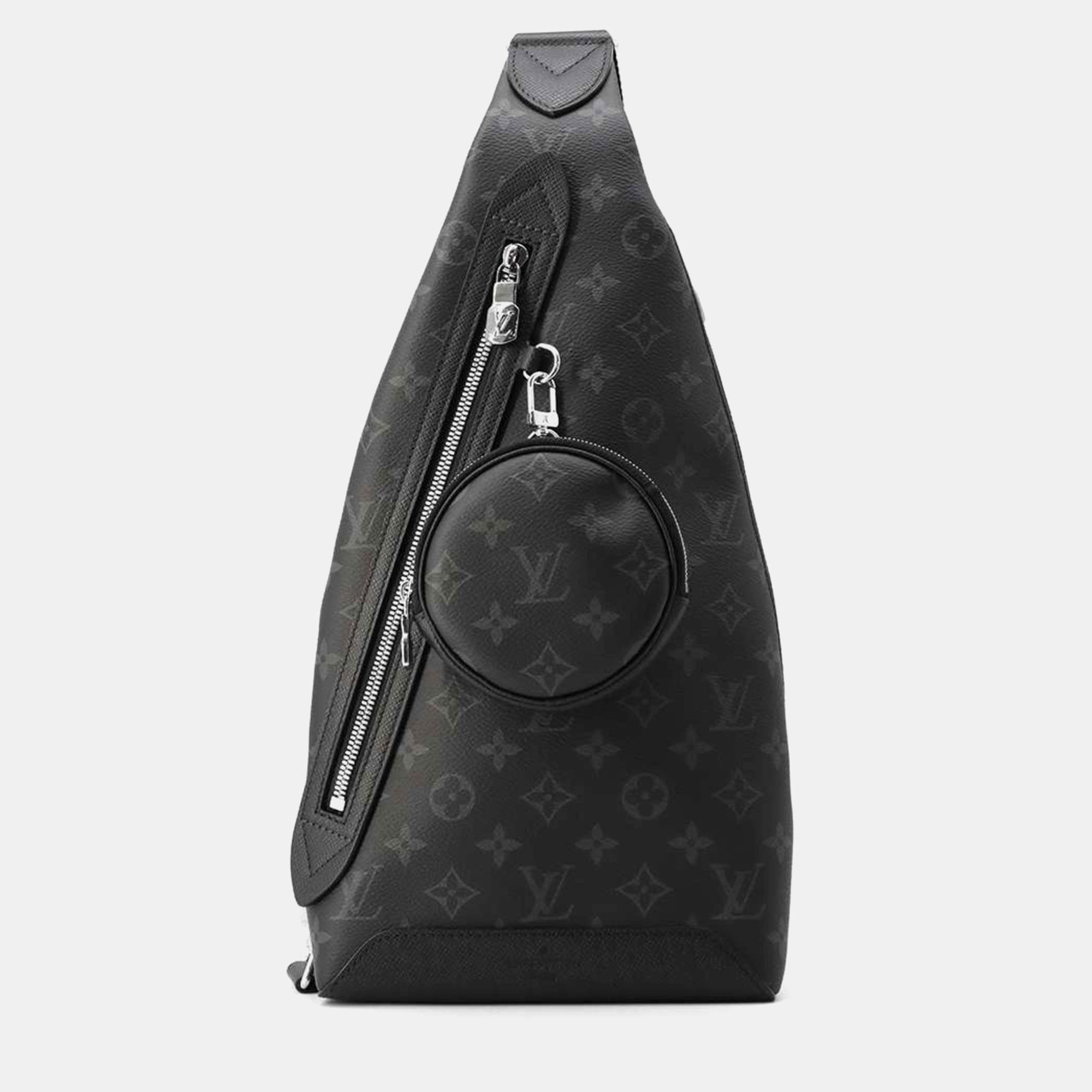 

Louis Vuitton Body Bag Monogram Eclipse Taiga Duo Sling Body Bag, Black