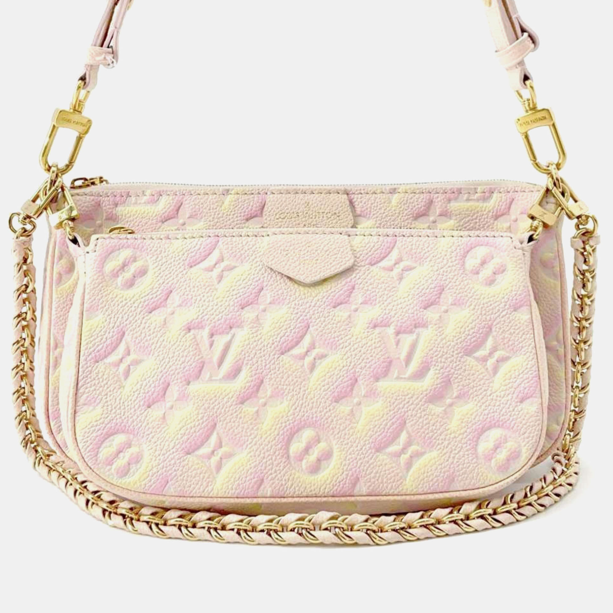 

Louis Vuitton Pink Monogram Empreinte Multi Pochette Accessoires Shoulder Bag