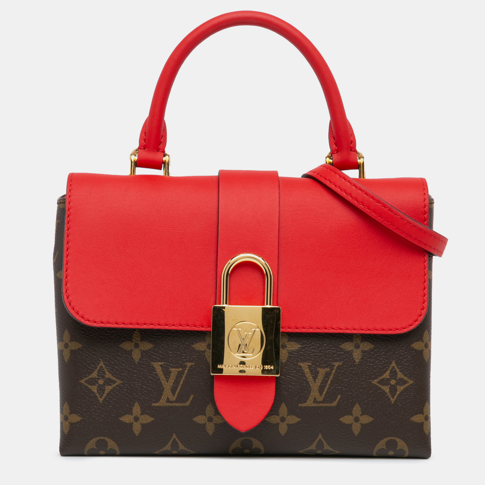 

Louis Vuitton Brown Red Monogram Locky BB