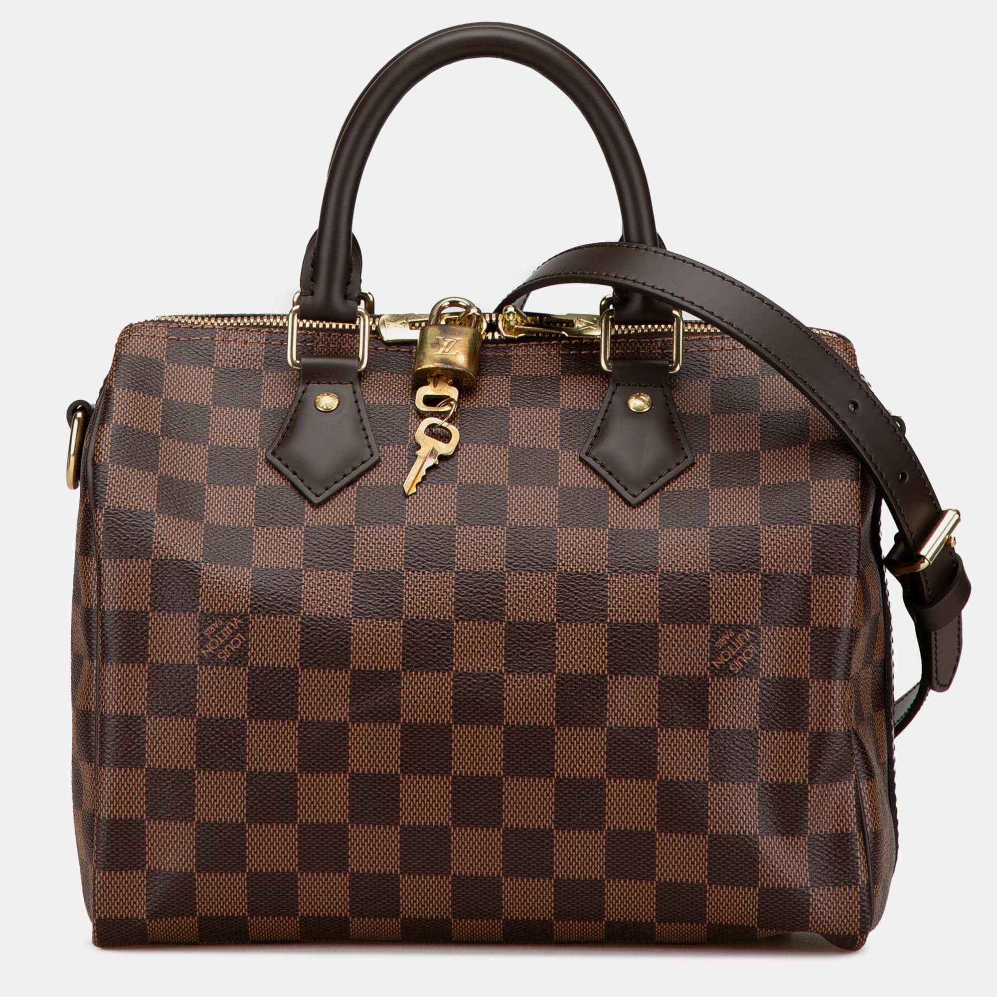 

Louis Vuitton Brown Damier Ebene Speedy Bandouliere 25