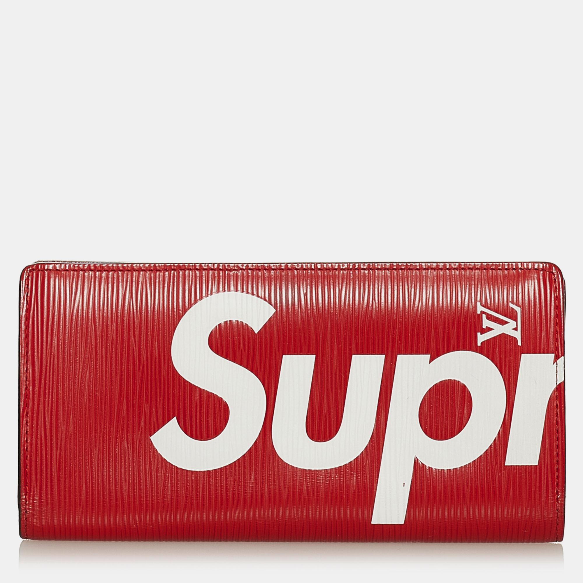 

Louis Vuitton Red Supreme Epi Brazza Long Wallet