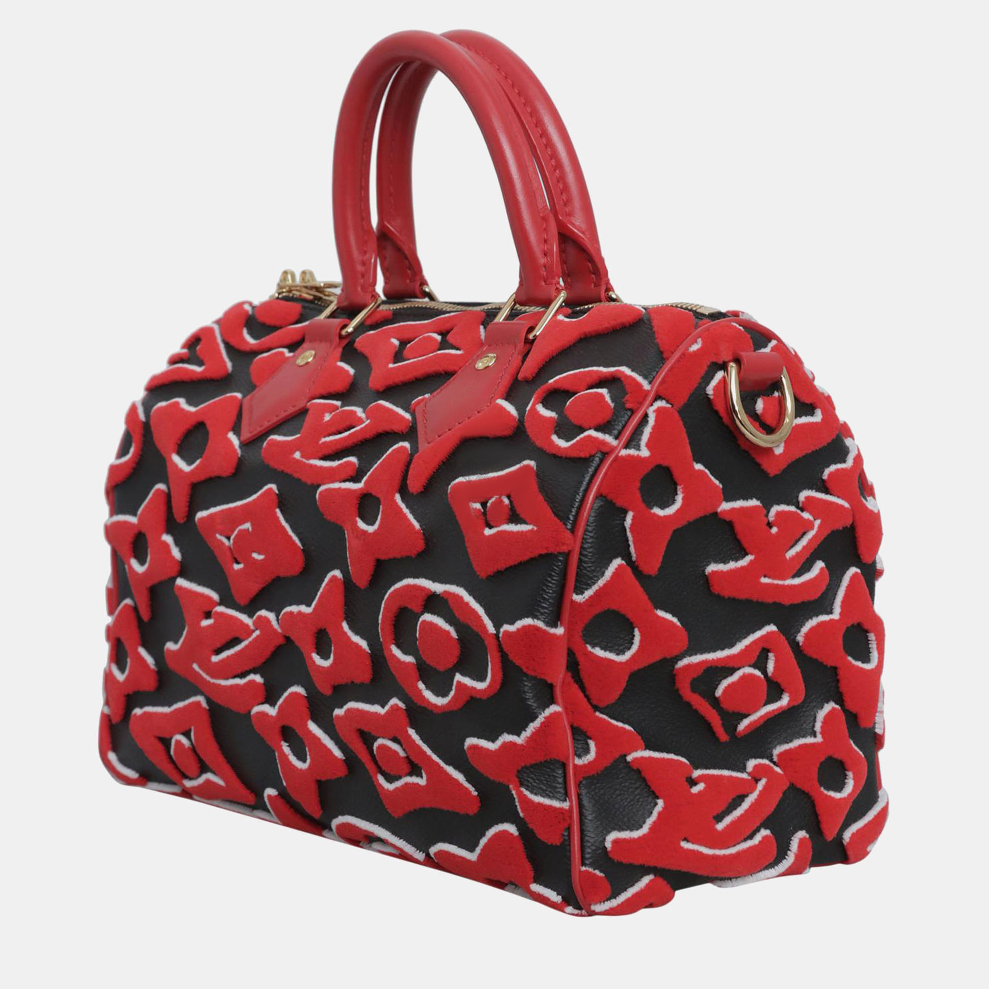 Louis Vuitton x Urs Fischer Tufted Monogram Speedy Bandouliere 25 Bag 