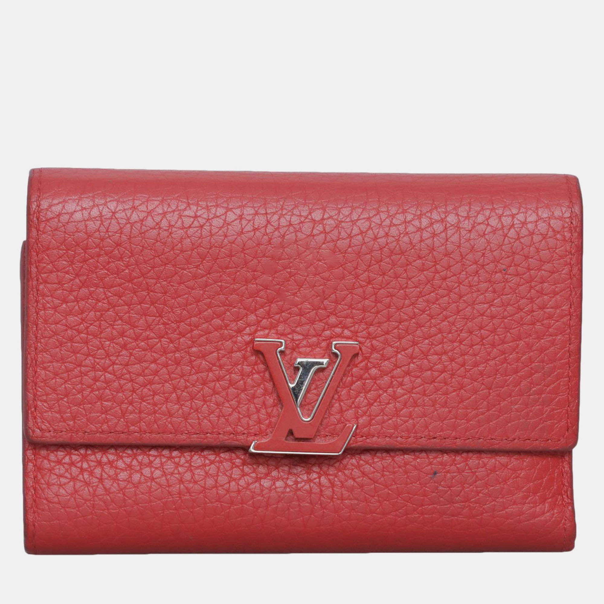 

Louis Vuitton Capucines Compact Wallet, Red