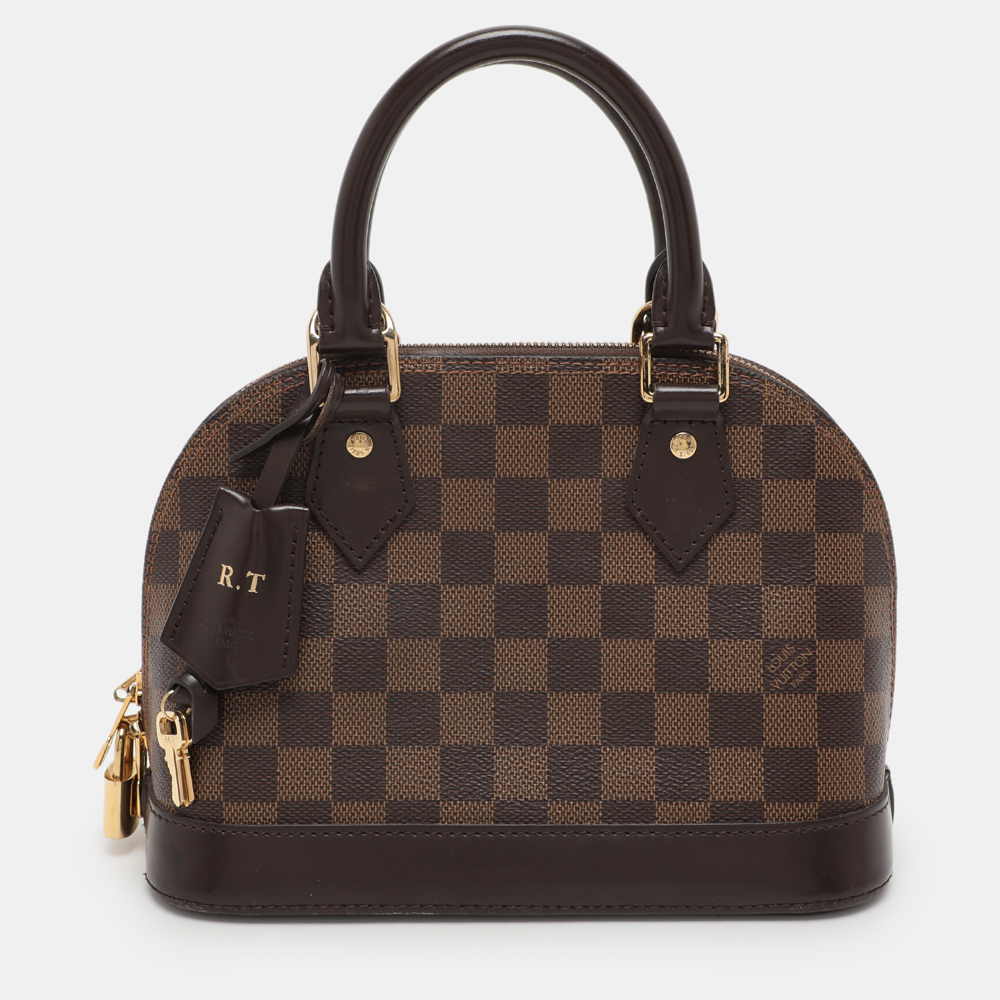 

Louis Vuitton Damier Ebene Canvas Alma BB Bag, Brown