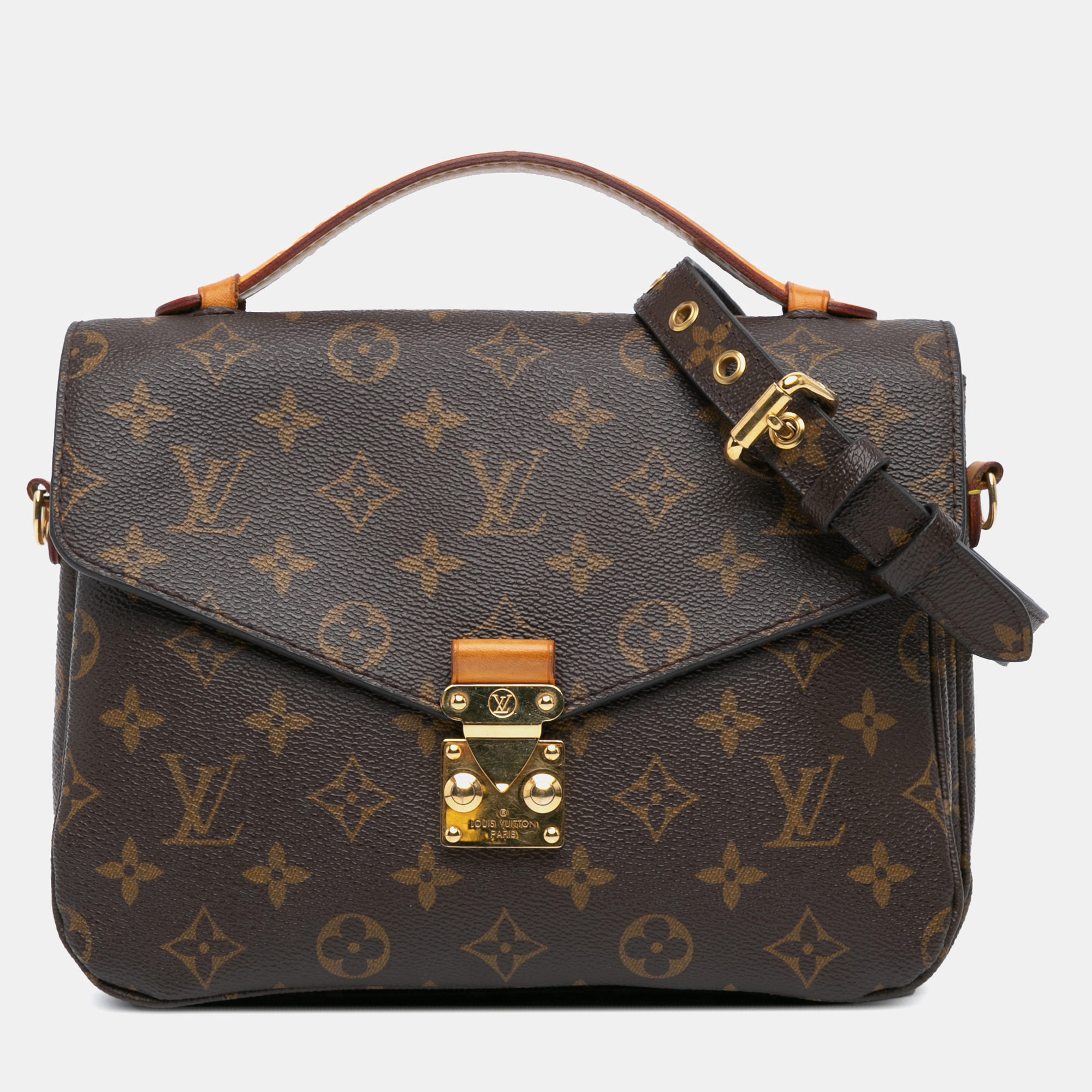 

Louis Vuitton Brown Monogram Pochette Metis