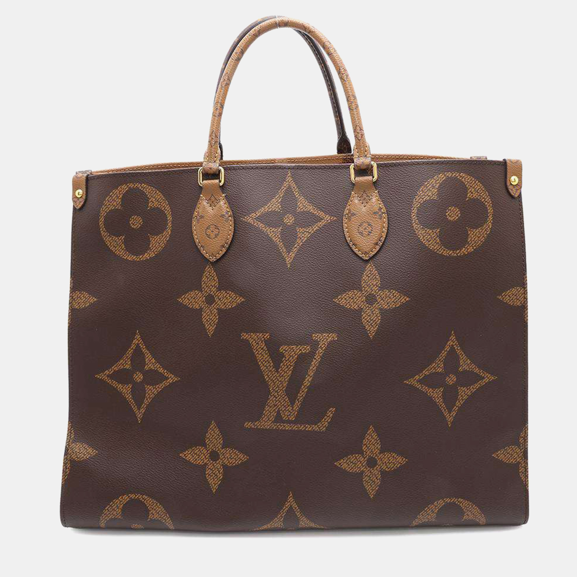 

Louis Vuitton Onthego Red Monogram Monogram Reverse Canvas Monogram Giant Size Gm, Brown