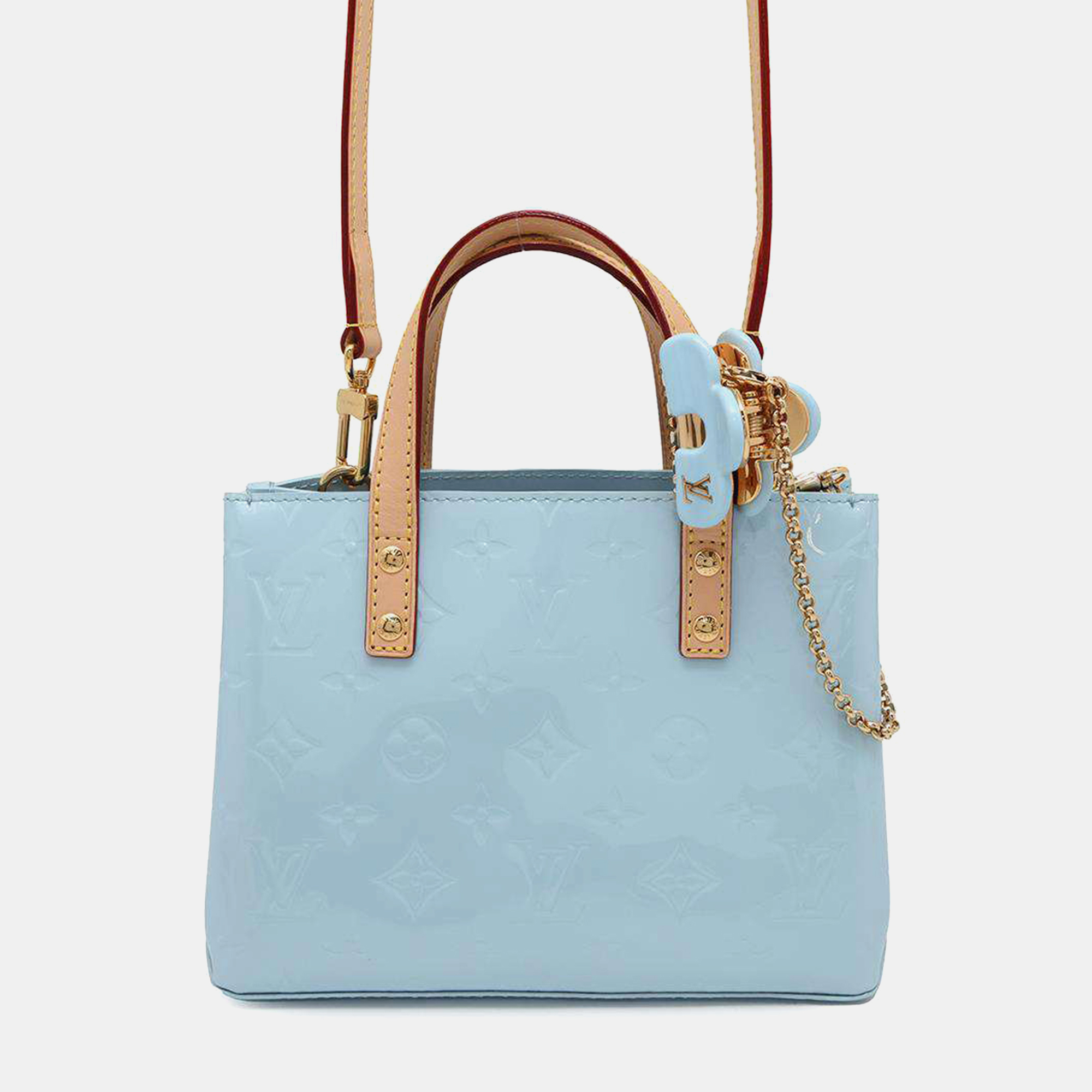 

Louis Vuitton Sky Monogram Vernis Leather Lvremix Reade PM Tote Bag, Blue