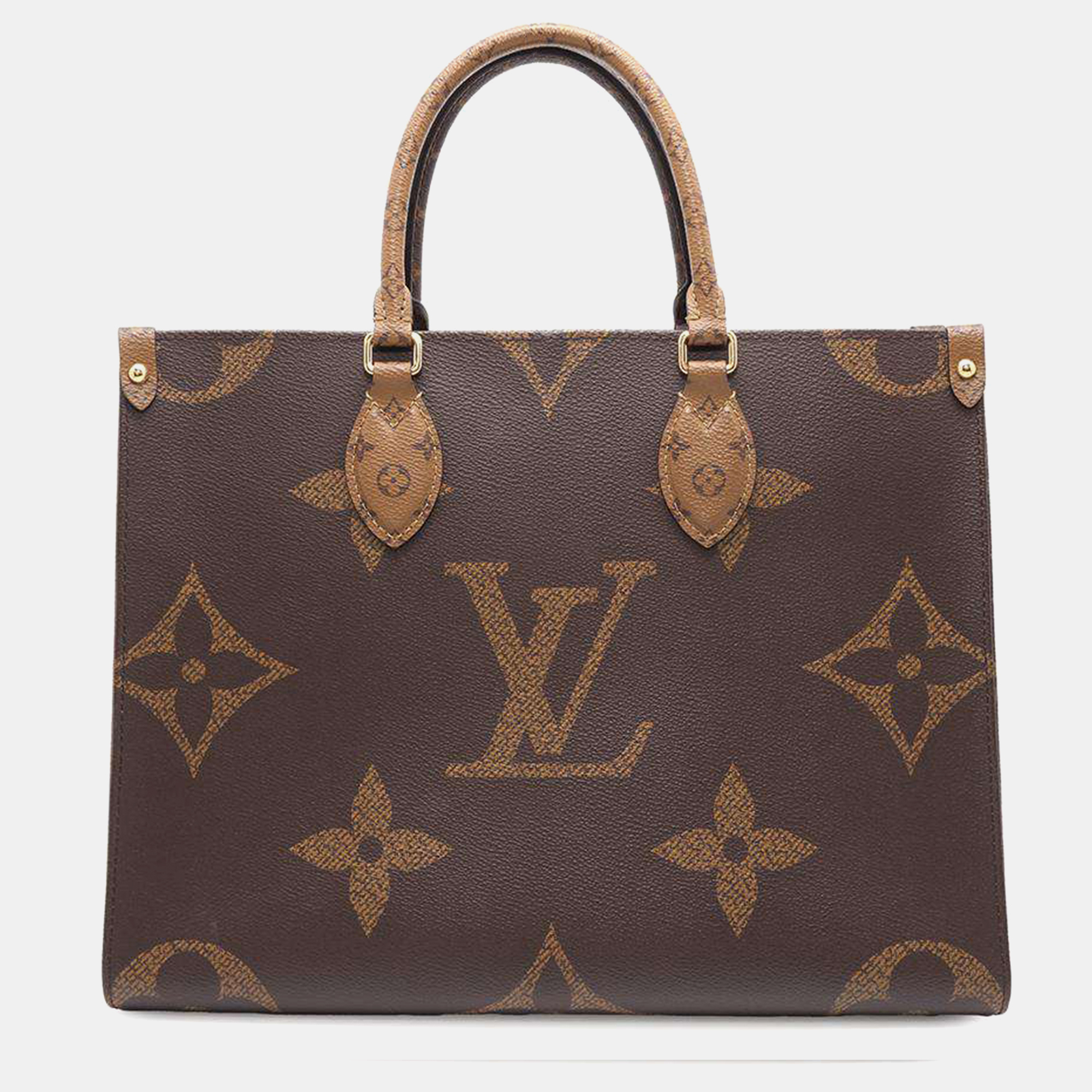 

Louis Vuitton Onthego Red Monogram Reverse Canvas Monogram Giant Size Mm, Brown