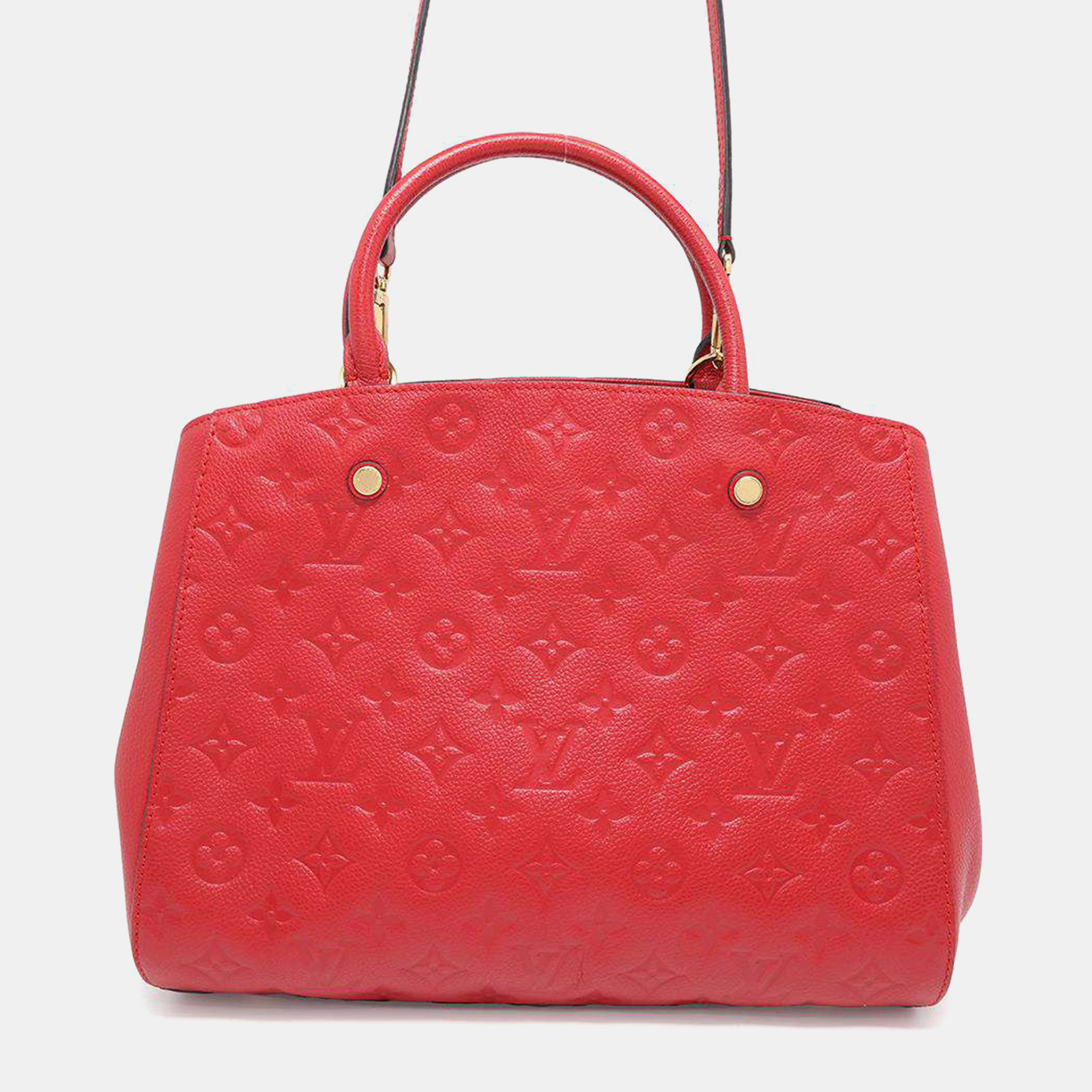 

Louis Vuitton Montaigne Cerise Monogram Empreinte Leather Size Mm, Red