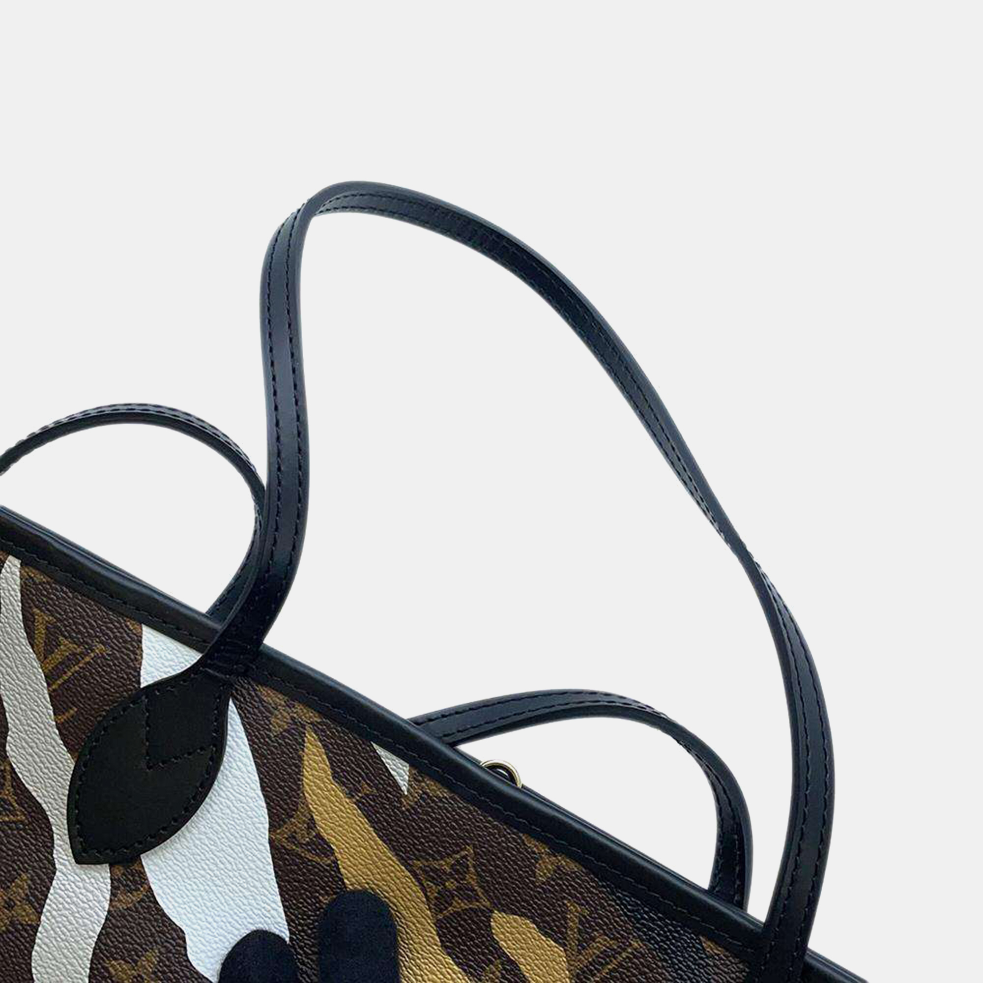 Louis Vuitton Noir/Gold/Silver Monogram Neverfull MM Tote Bag 
