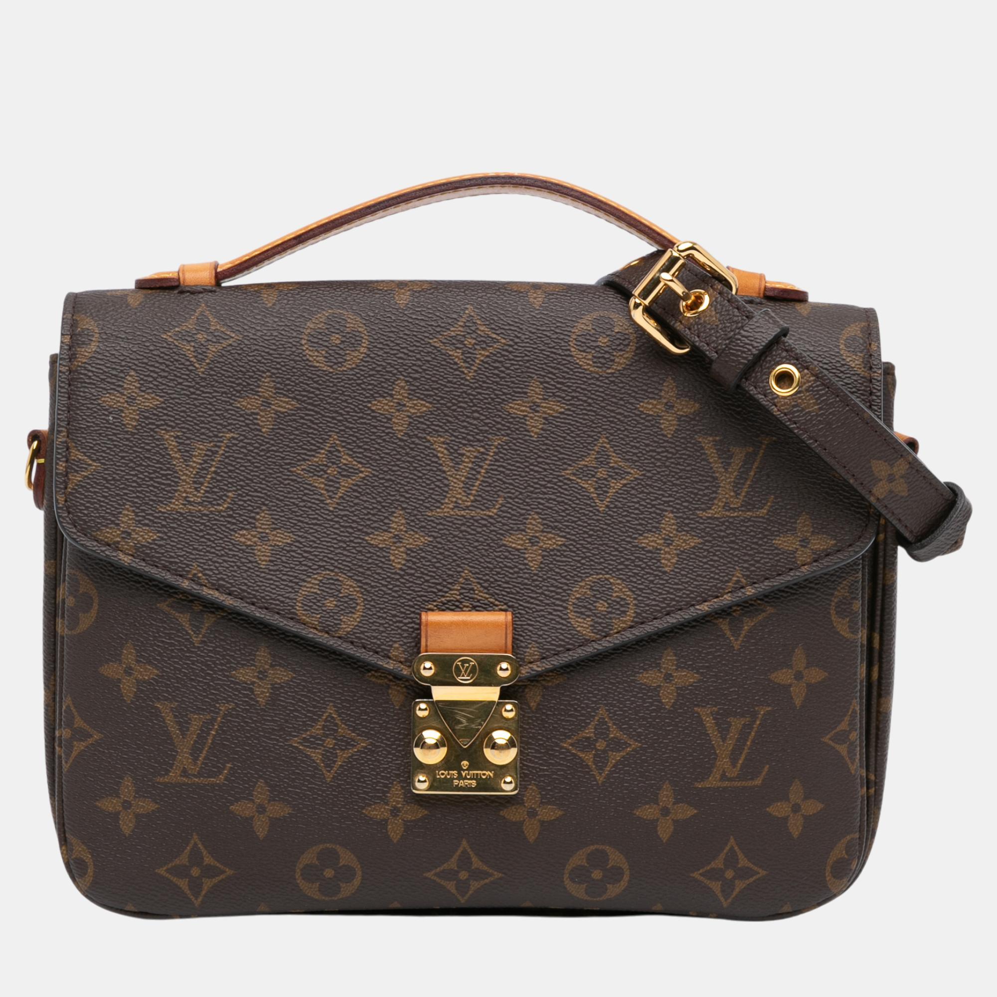 

Louis Vuitton Brown Monogram Pochette Metis