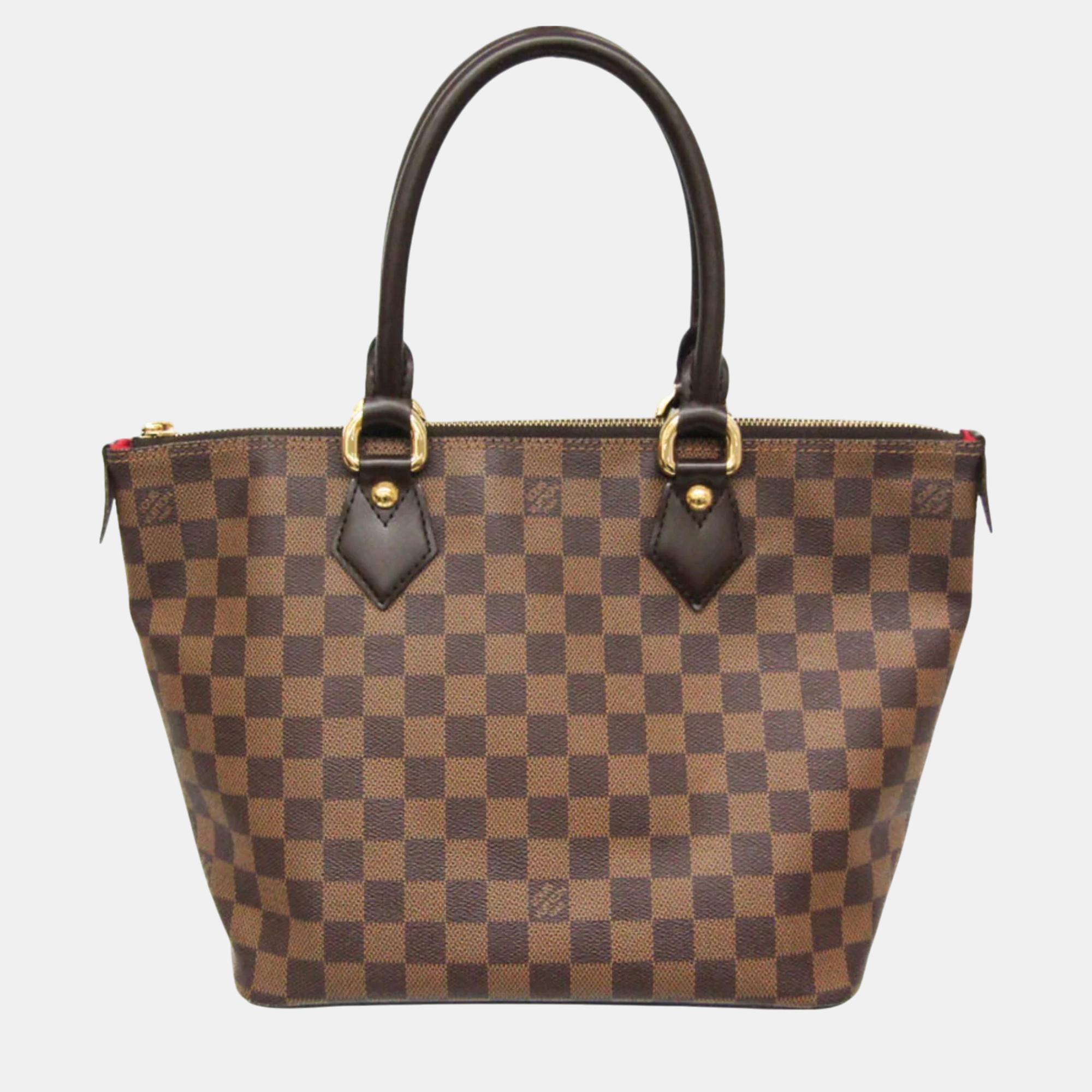 

Louis Vuitton Ebene Damier Saleya PM Handbag, Brown