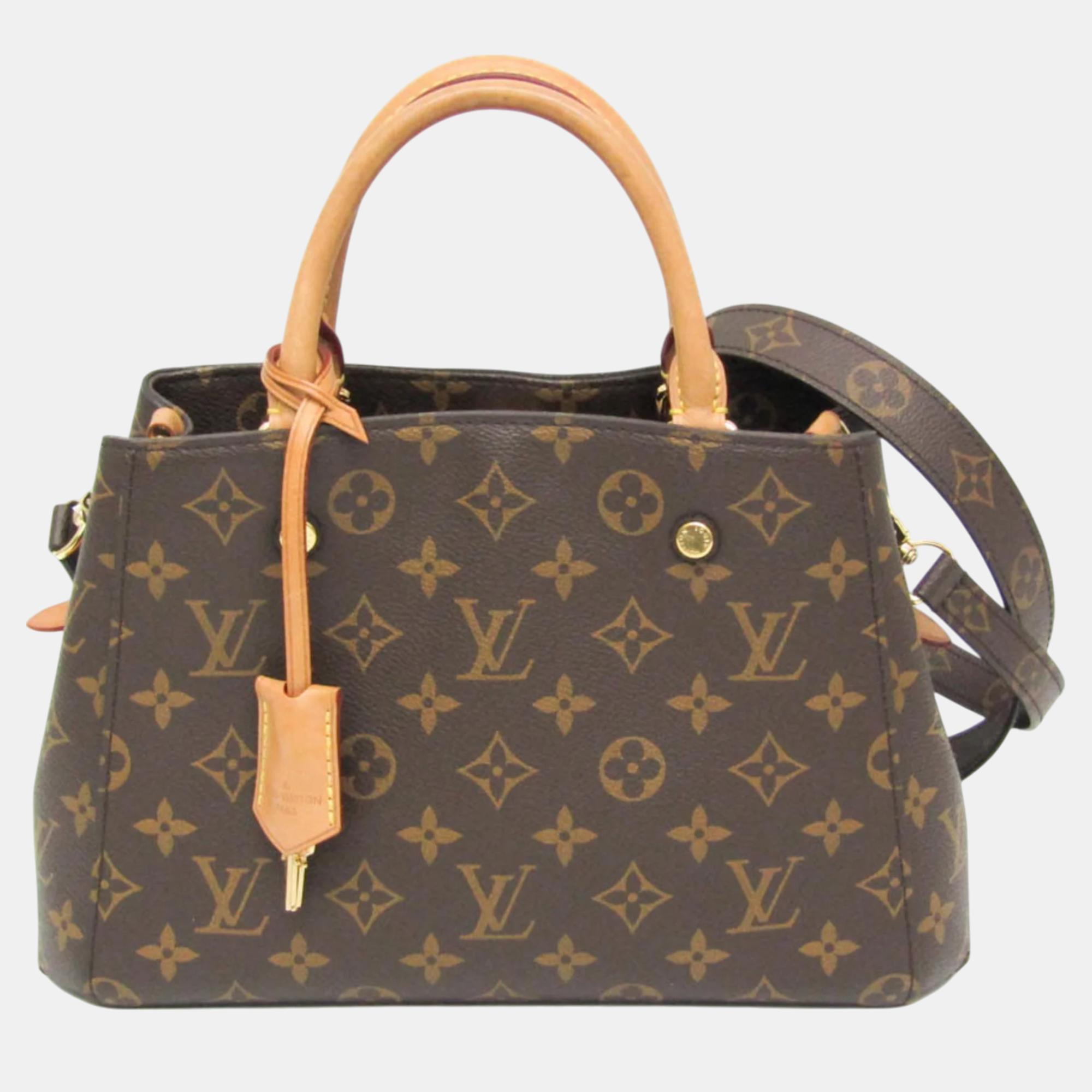 

Louis Vuitton Monogram Montaigne BB Shoulder Bag, Brown