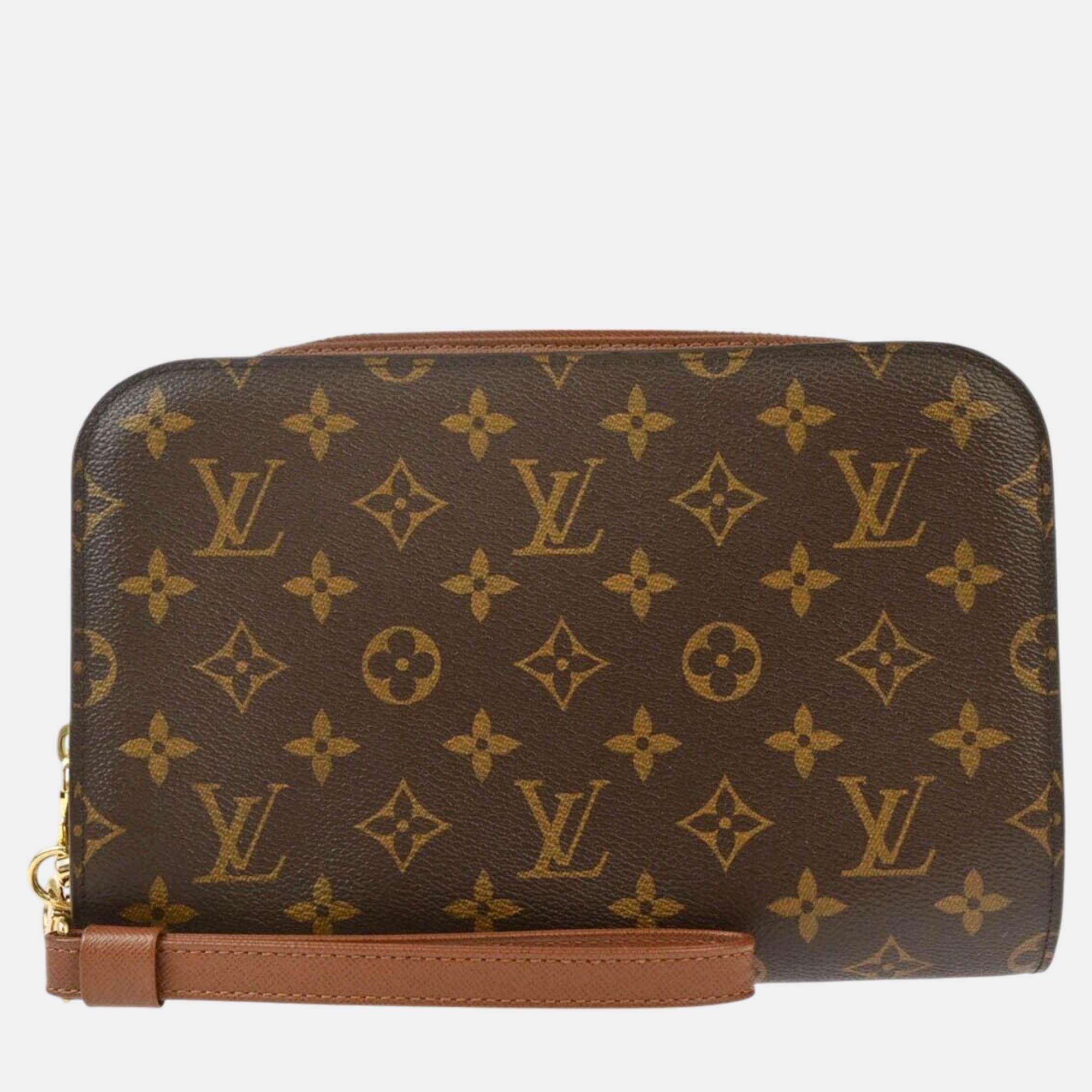 

Louis Vuitton Monogram Orsay Clutch, Brown