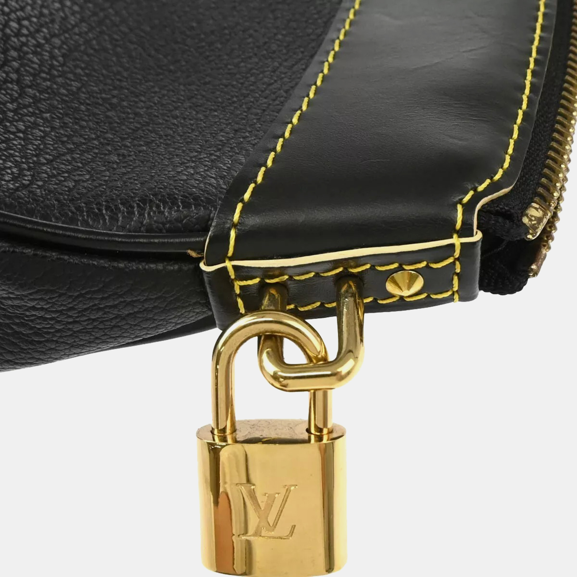 Louis Vuitton Black Suhali Lockit Clutch Bag 