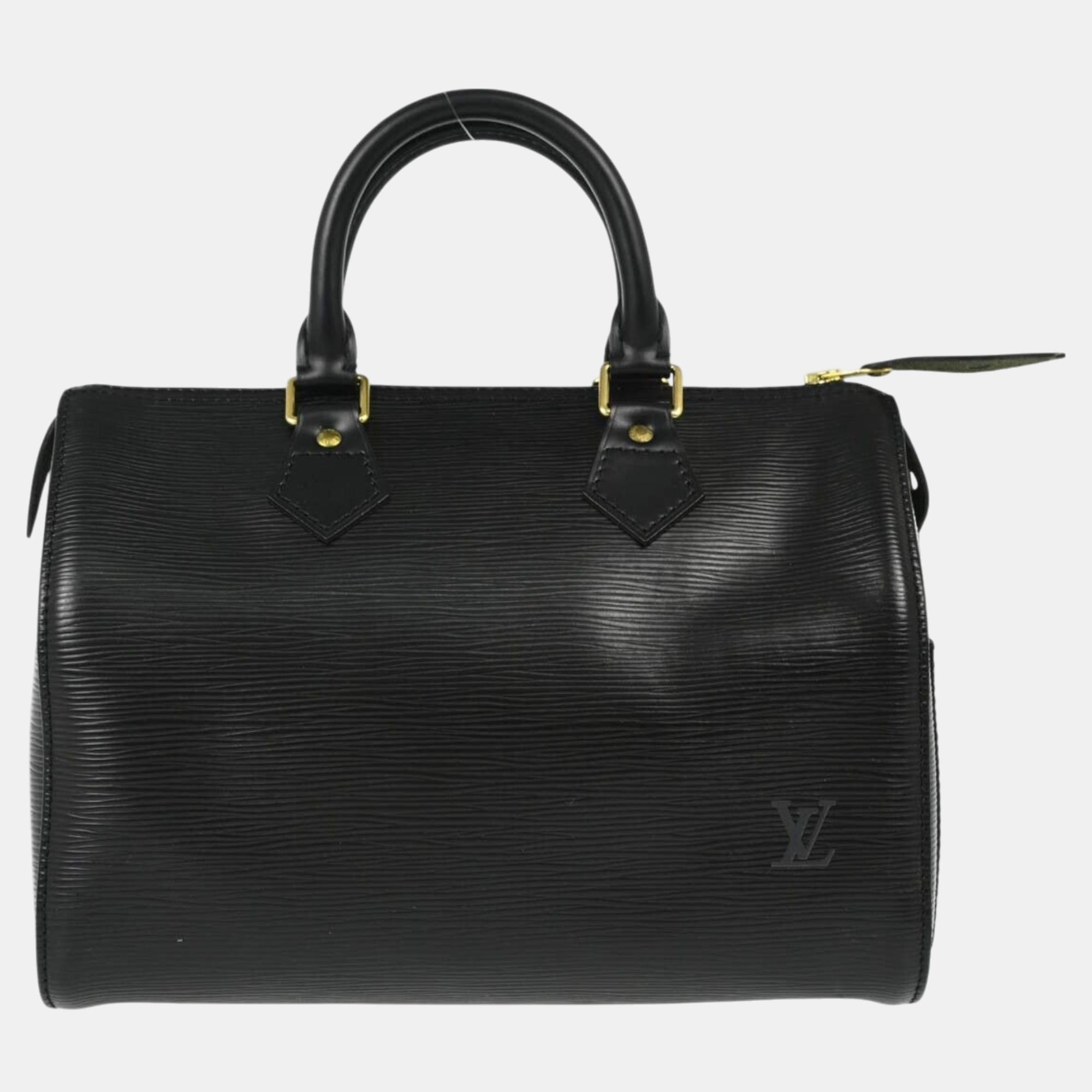 

Louis Vuitton Black Epi Speedy 25 Handbag