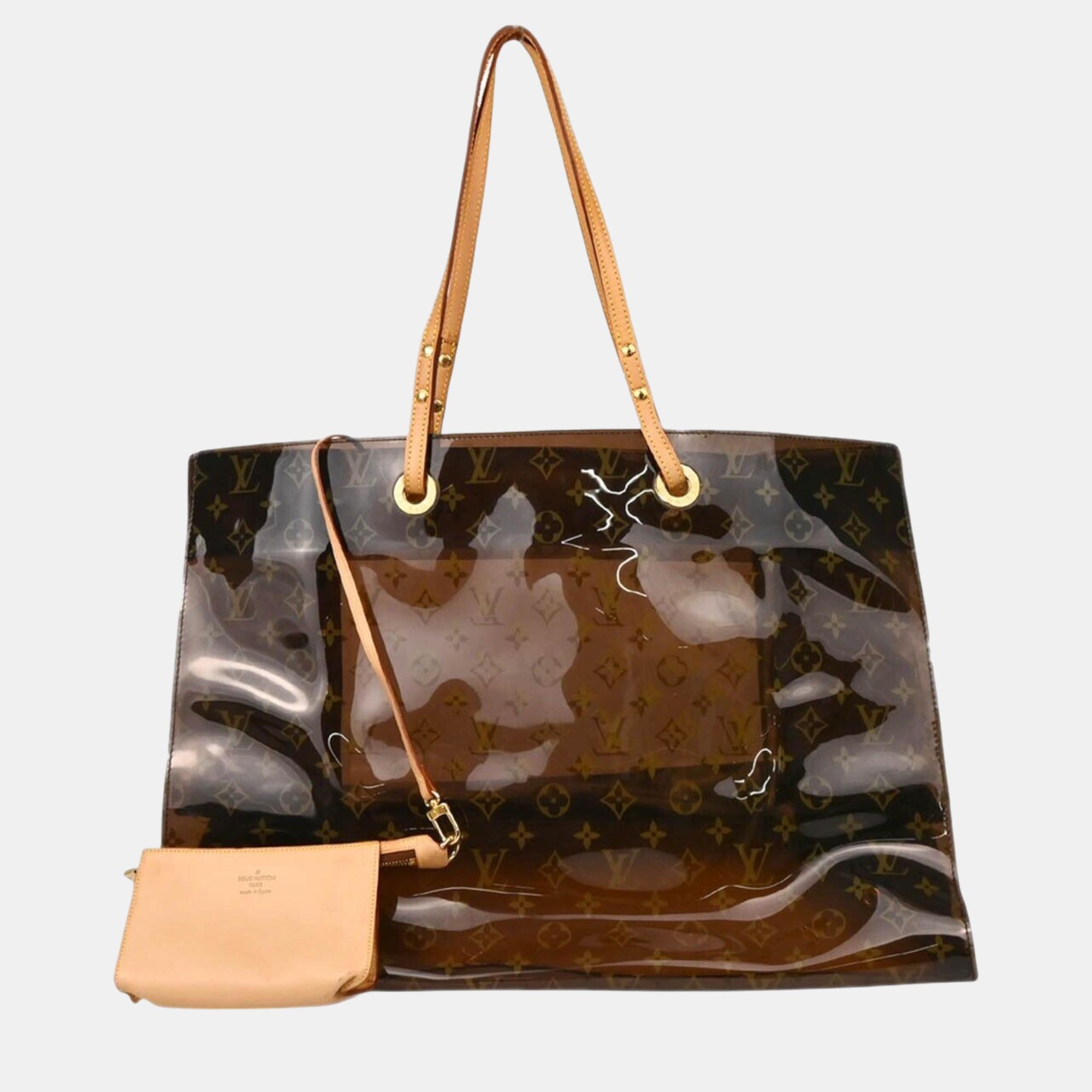 

Louis Vuitton Monogram Vinyl Cabas Cruise Tote Bag, Brown