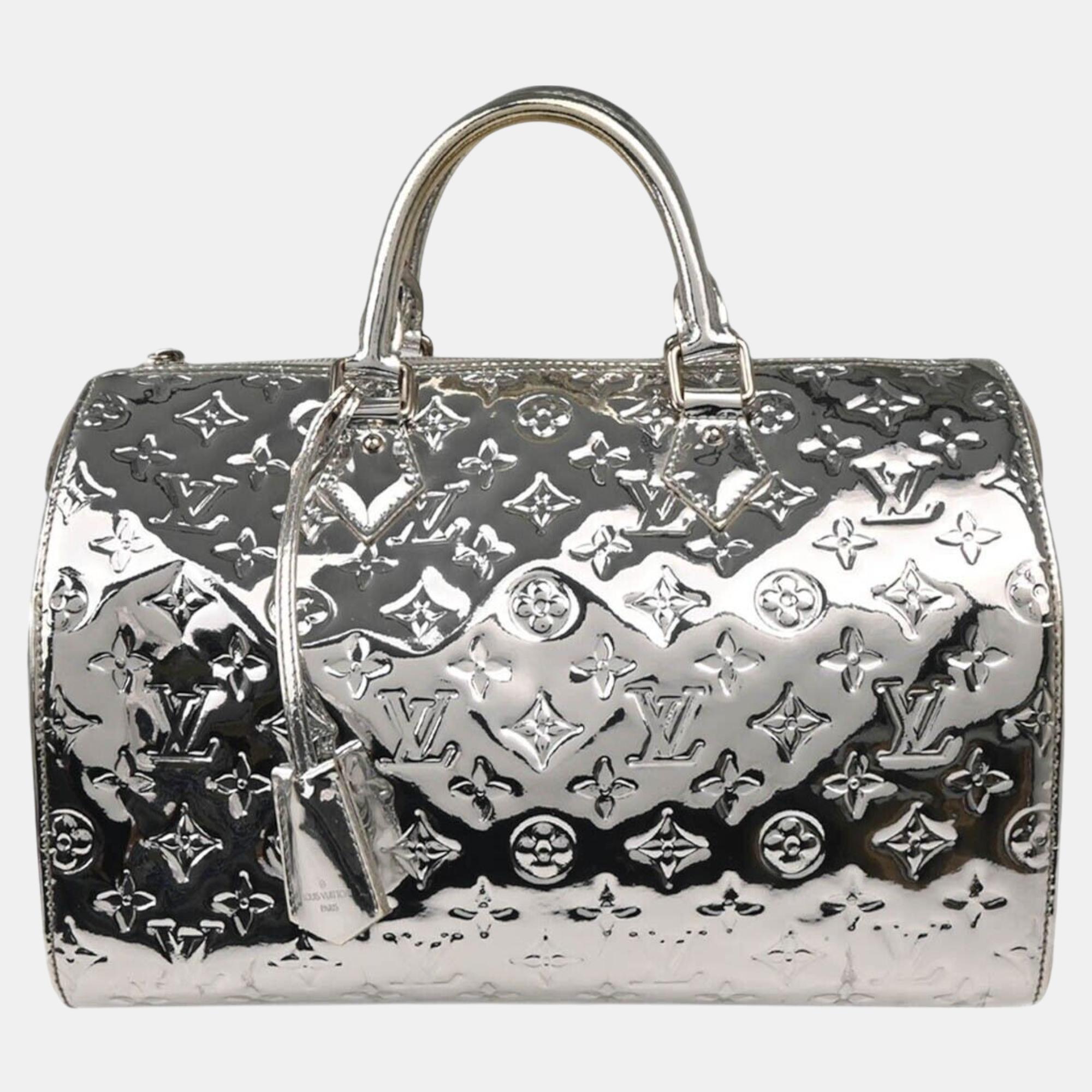 

Louis Vuitton Silver Monogram Miroir Speedy 35 Handbag