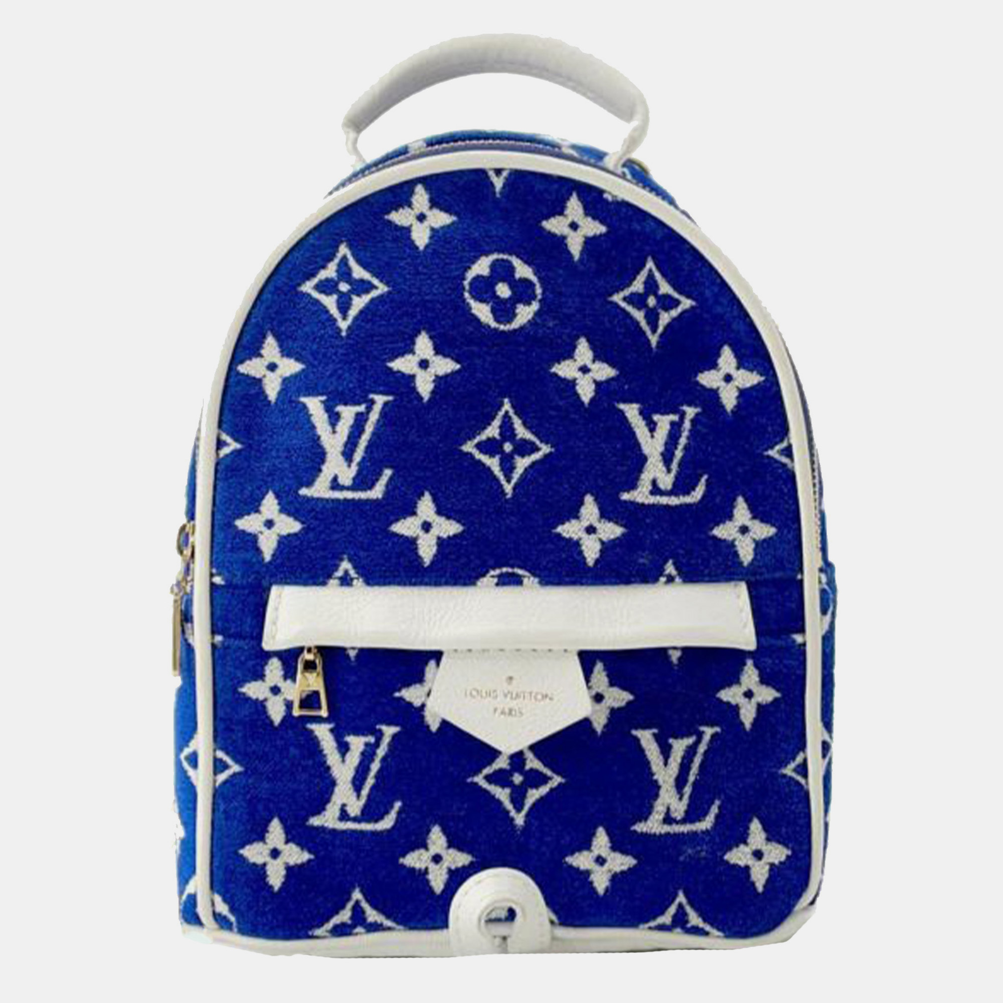 

Louis Vuitton Blue Monogram Jacquard Velvet Palm Springs Mini