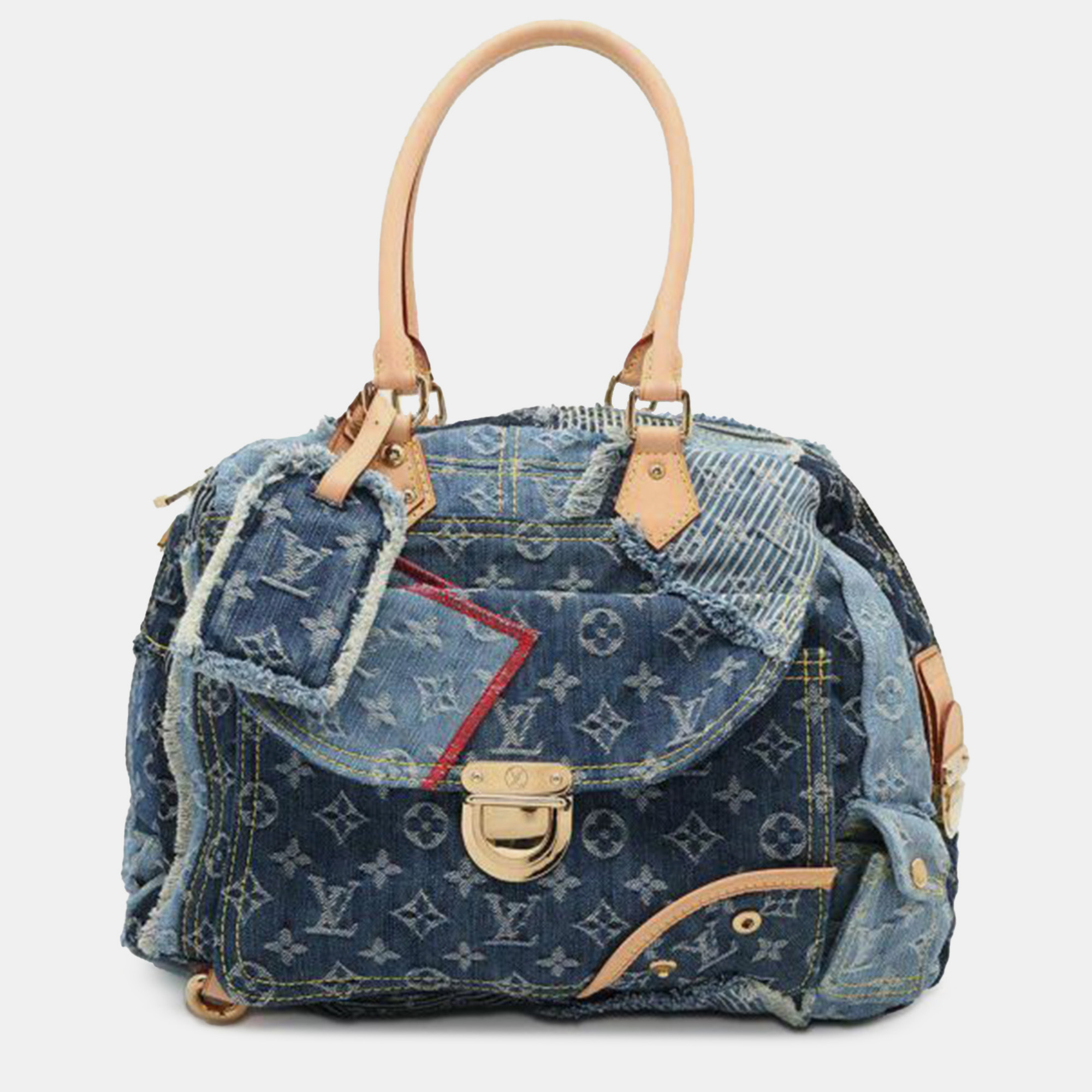 

Louis Vuitton Blue Monogram Denim Patchwork Bowly