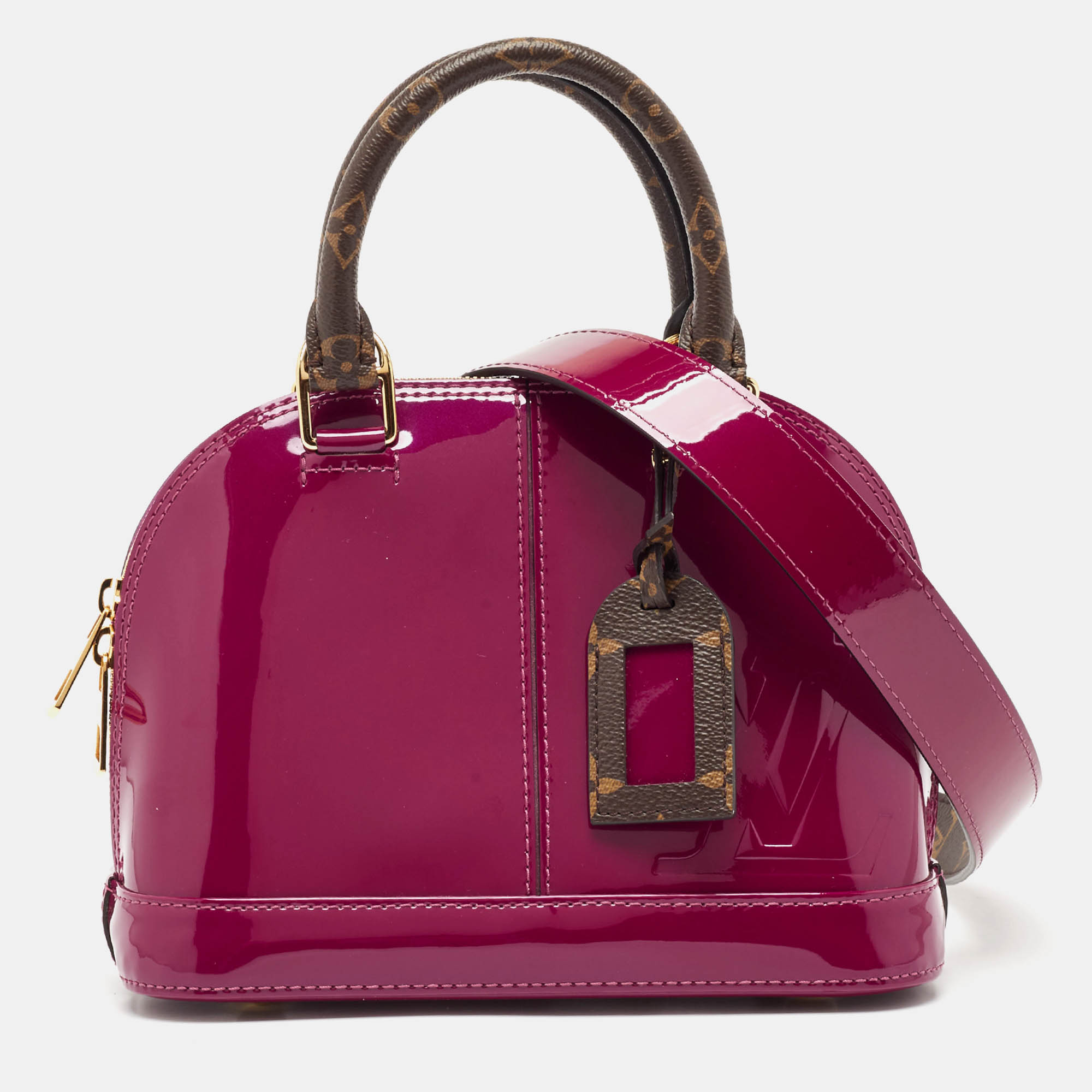 

Louis Vuitton Magenta Monogram Vernis Alma BB Bag, Pink