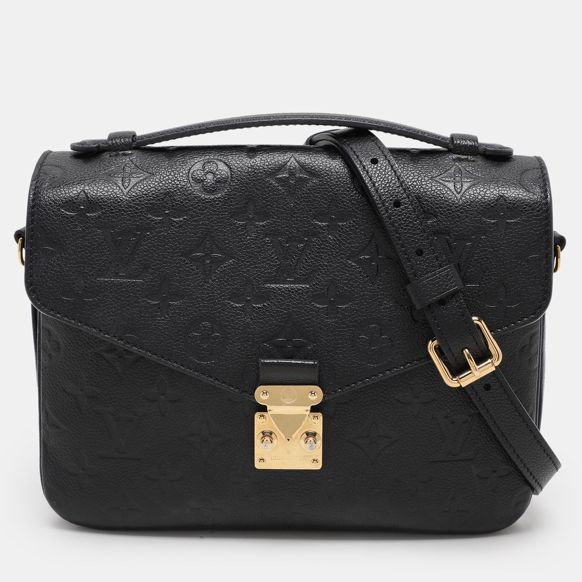 

Louis Vuitton Black Monogram Empriente Leather Pochette Metis Bag