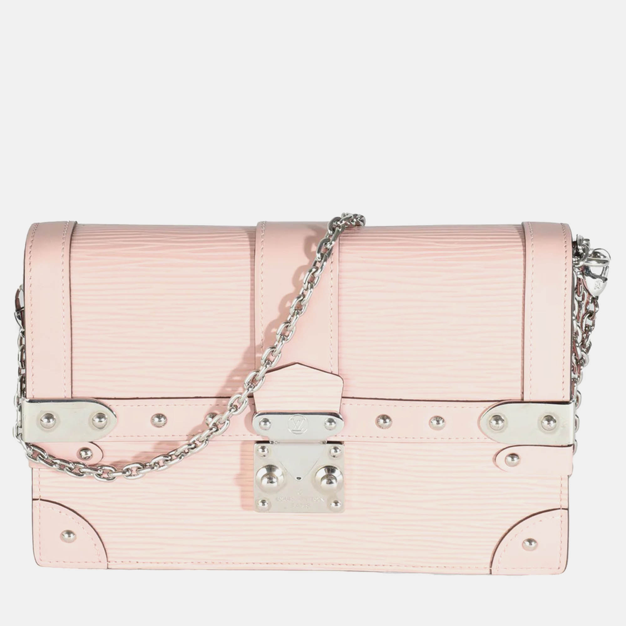 

Louis Vuitton Rose Ballerine Epi Trunk Chain Wallet, Pink