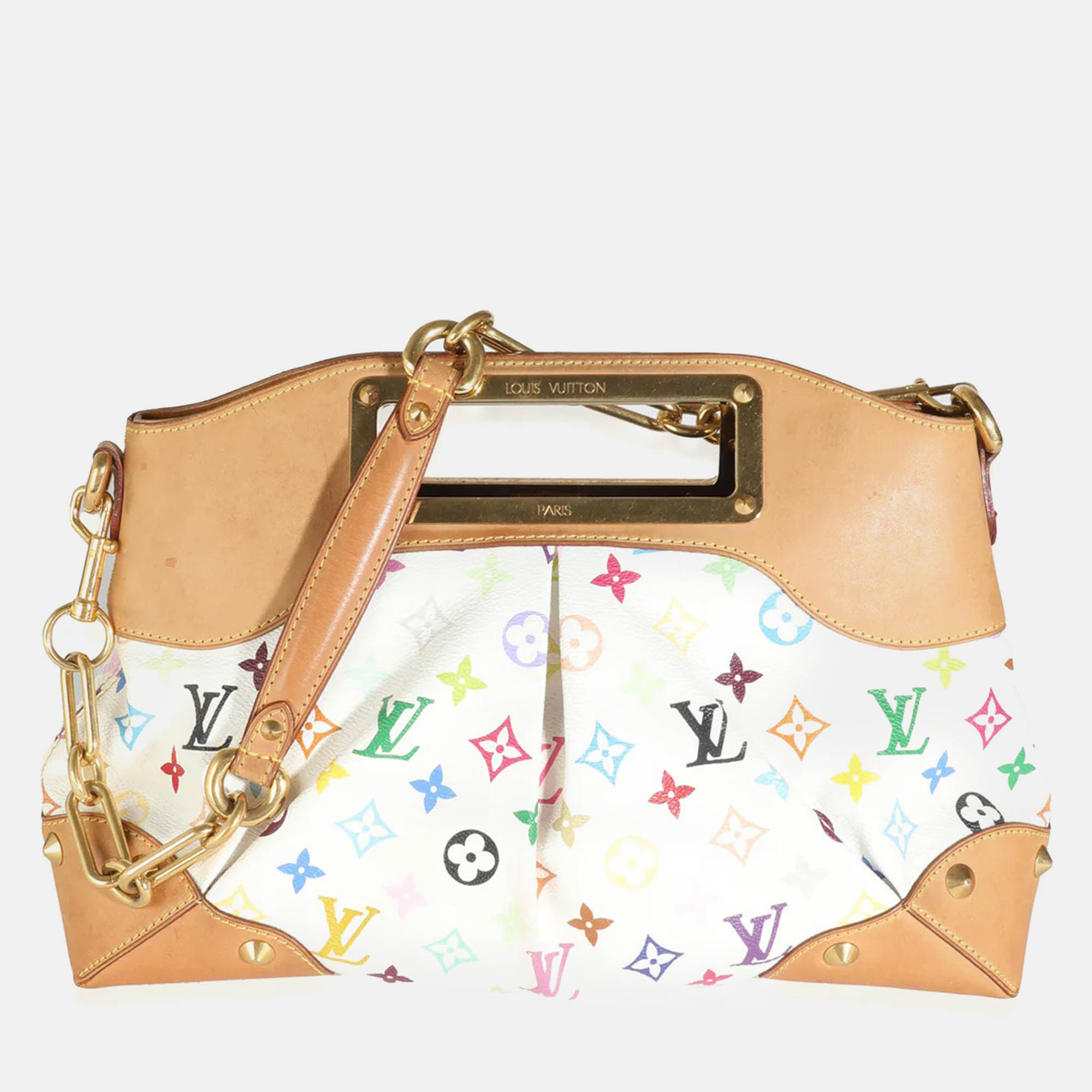 

Louis Vuitton White Multicolor Canvas Judy MM bag