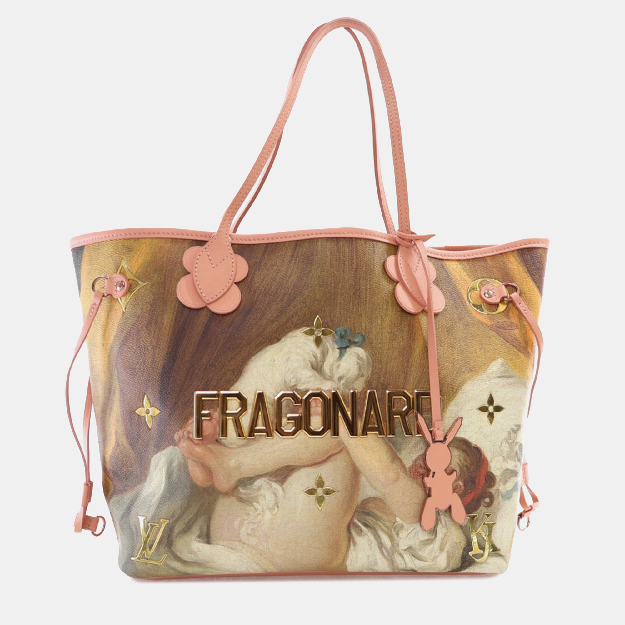 

Louis Vuitton Brown Pink Jeff Koons Masters Collection Fragonard Neverfull MM