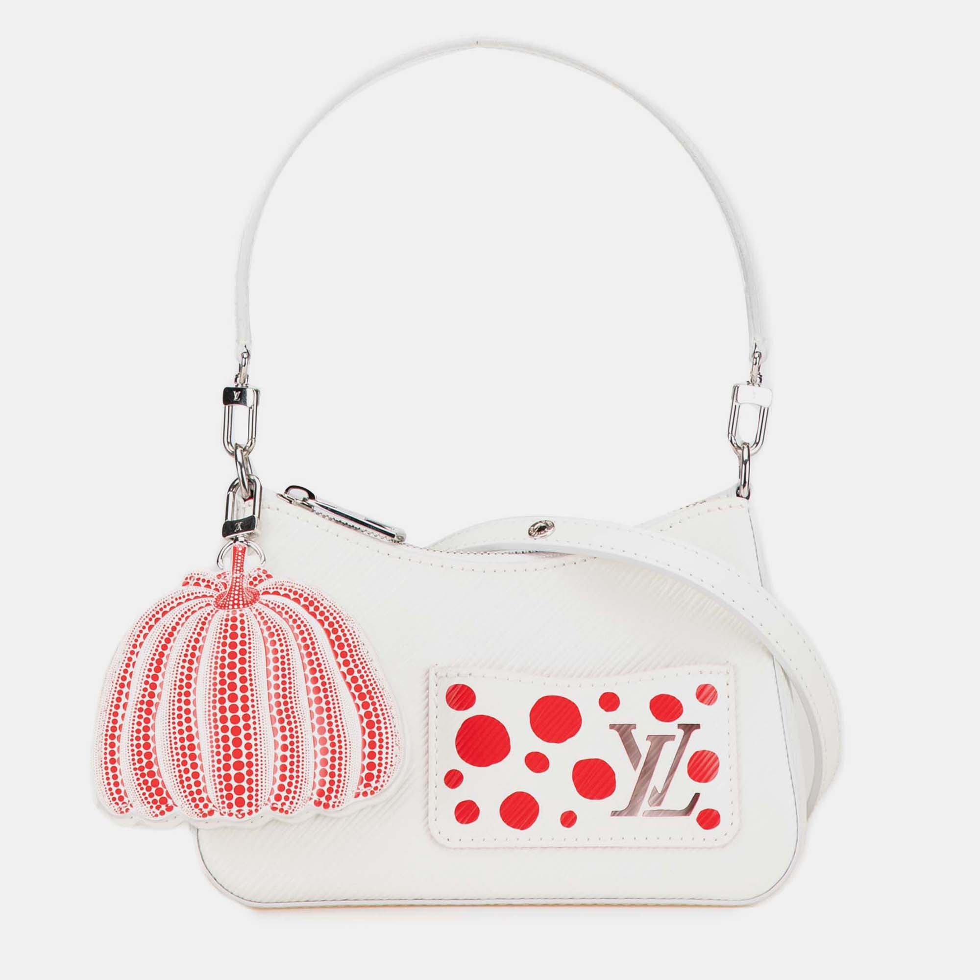 

Louis Vuitton White Yayoi Kusama Epi Infinity Dots Marellini Bag