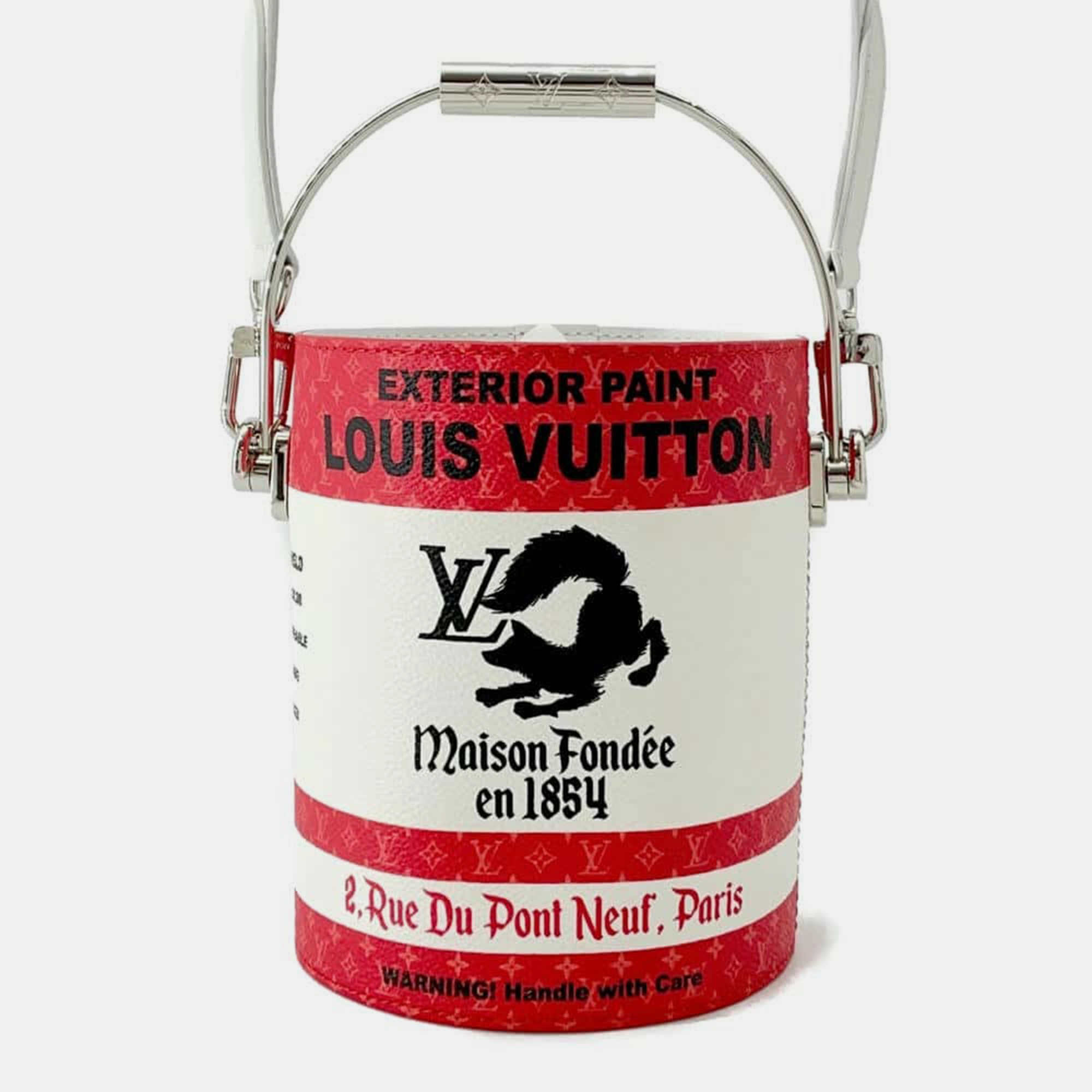 

Louis Vuitton Lv Paint Can Red Monogram Pvc Coated Canvas, Brown