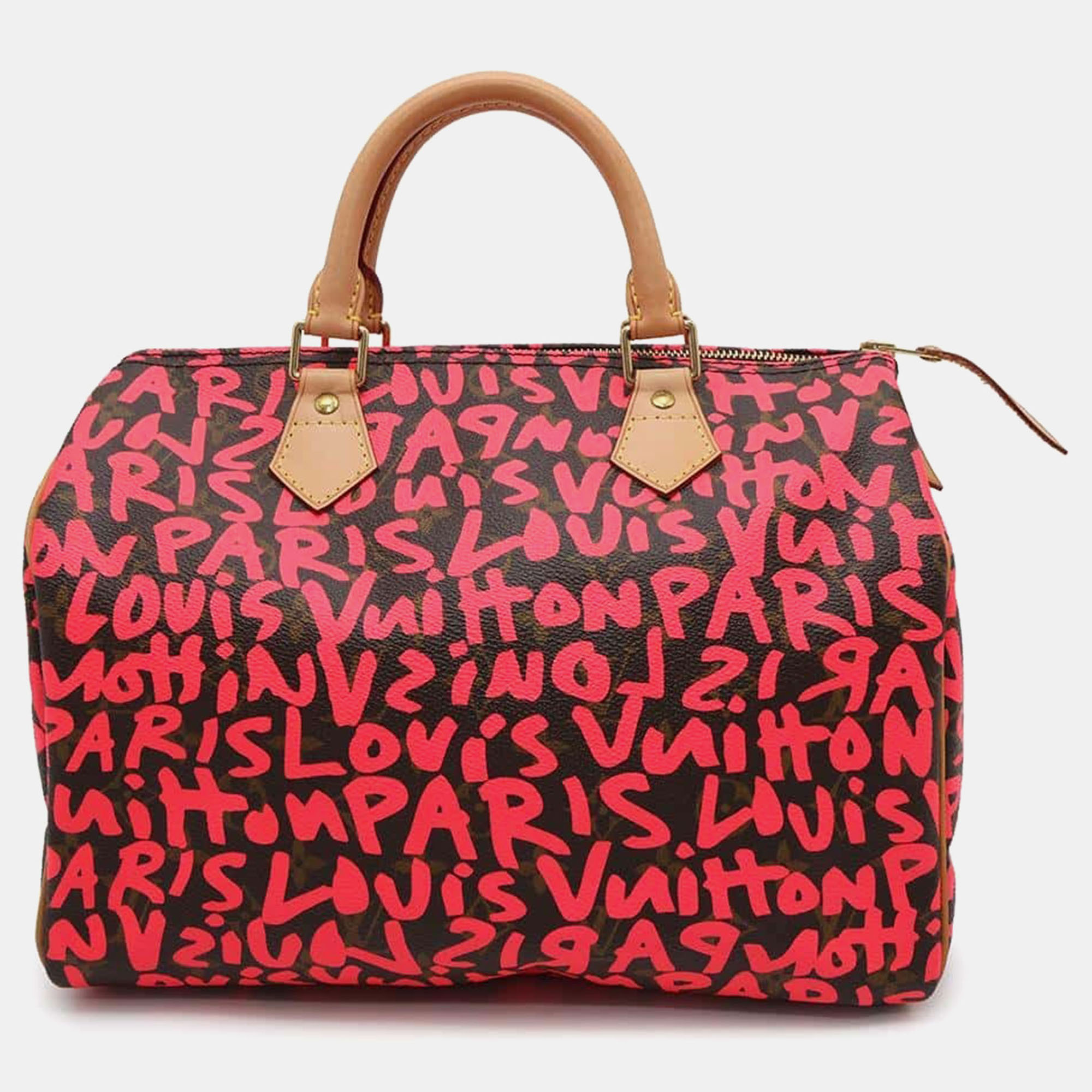 

Louis Vuitton Fuchsia/Brown Monogram Graffiti Speedy 30 Bag