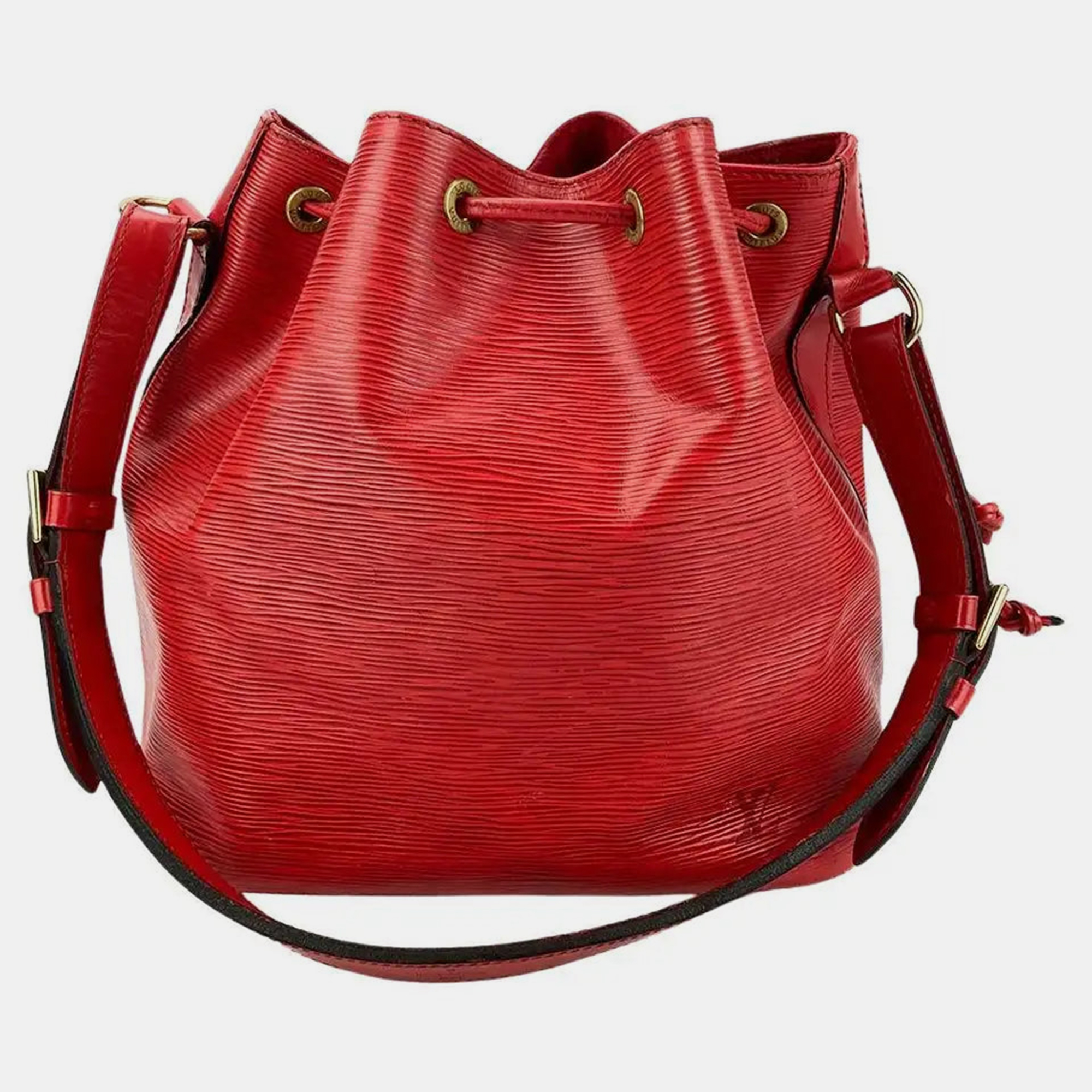 

Louis Vuitton Castillian Red Epi Noe Drawstring Bucket Bag