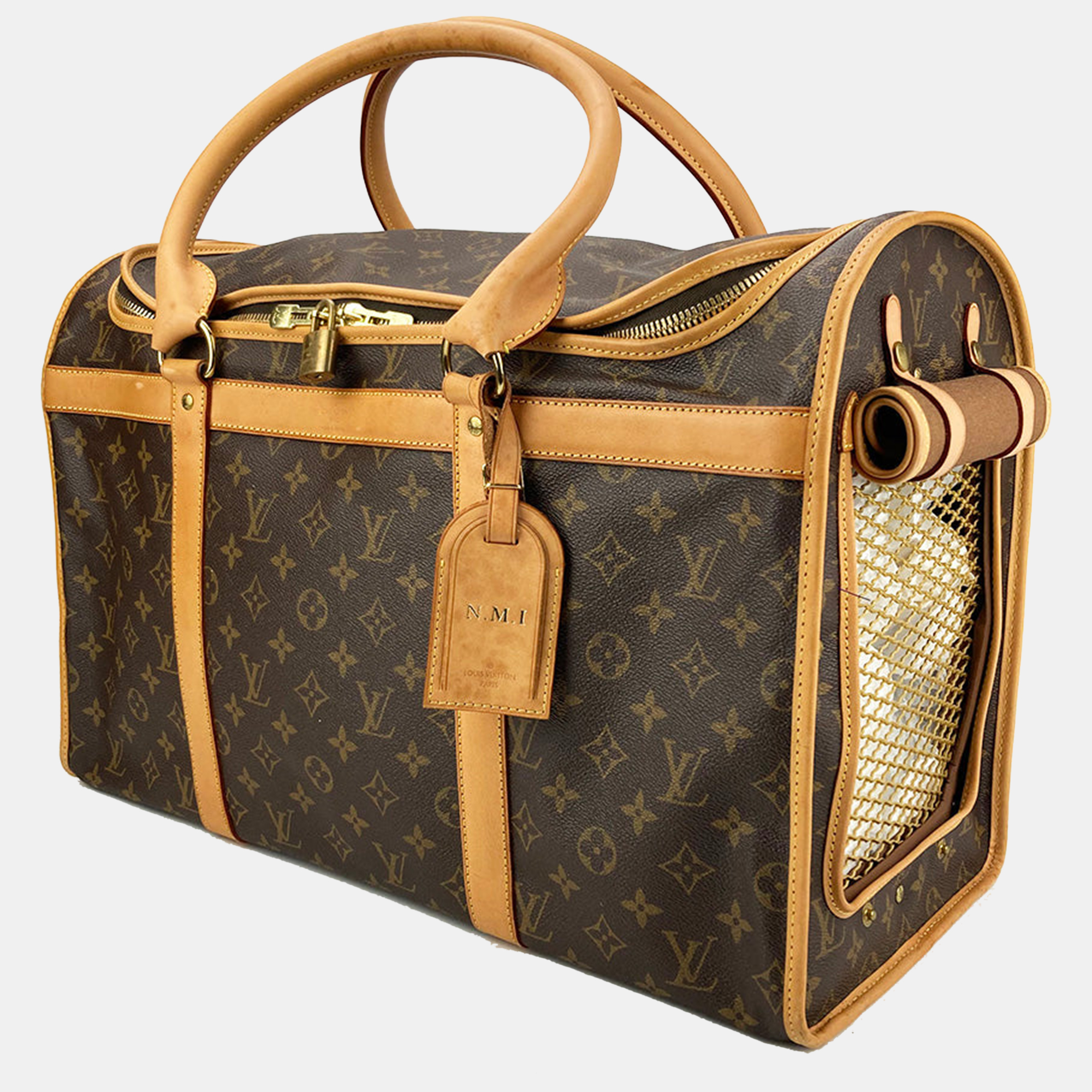 

Louis Vuitton Monogram Sac Chien Pet Carrier 50, Brown