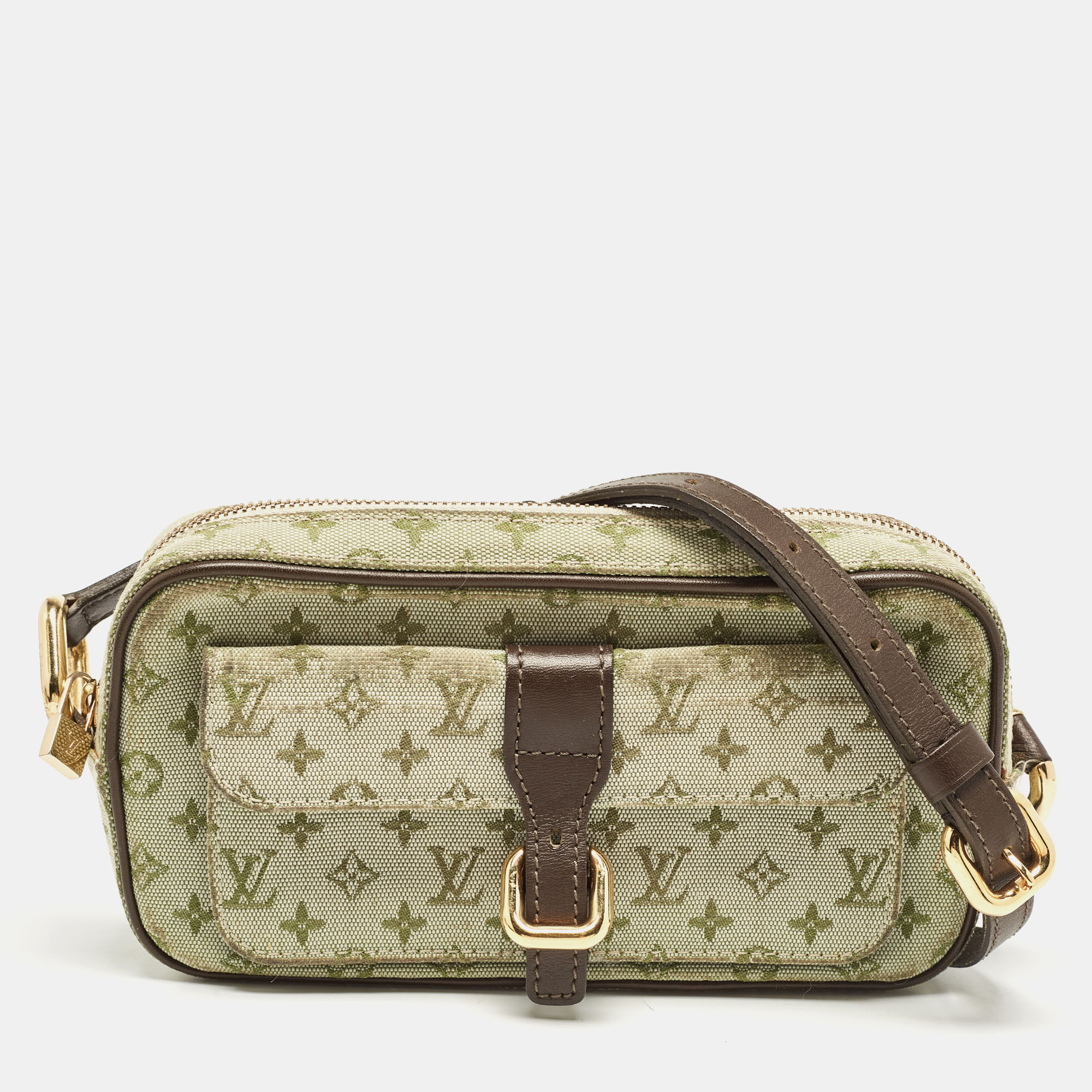 

Louis Vuitton Khaki Green Mini Lin Canvas and Leather Juliette Bag