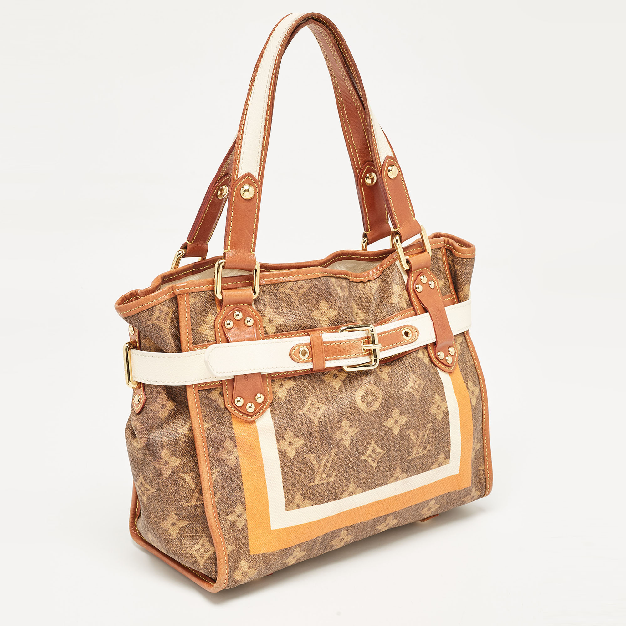 Louis Vuitton Brown Monogram Canvas Tisse Rayures PM Bag 
