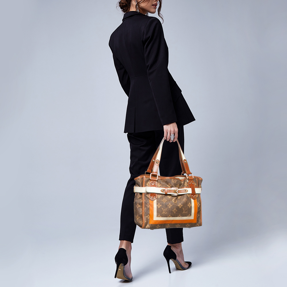 Louis Vuitton Brown Monogram Canvas Tisse Rayures PM Bag 